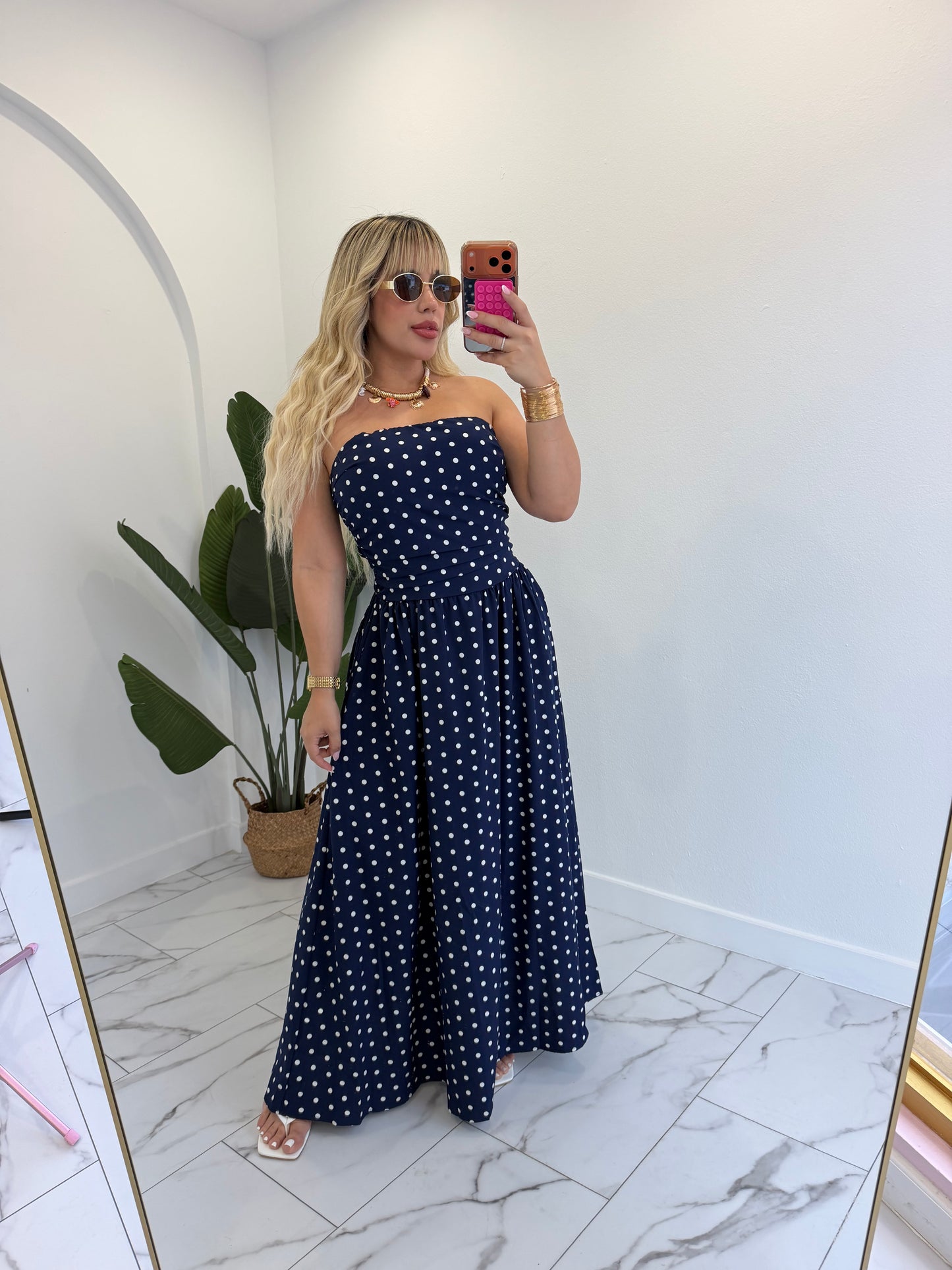 Maxi dot dress