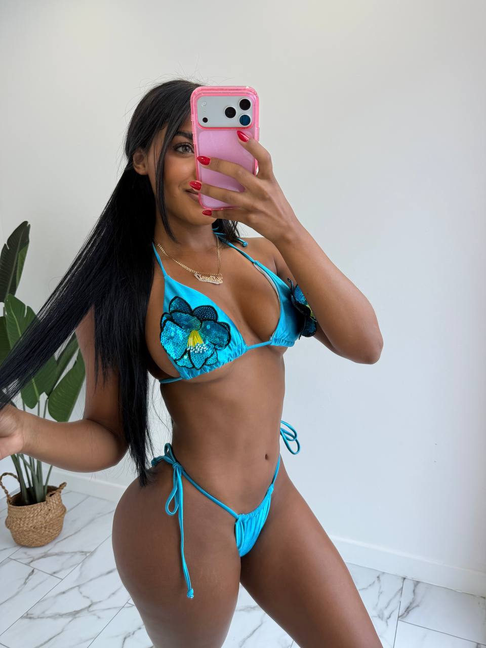 Metal Flower bikini set