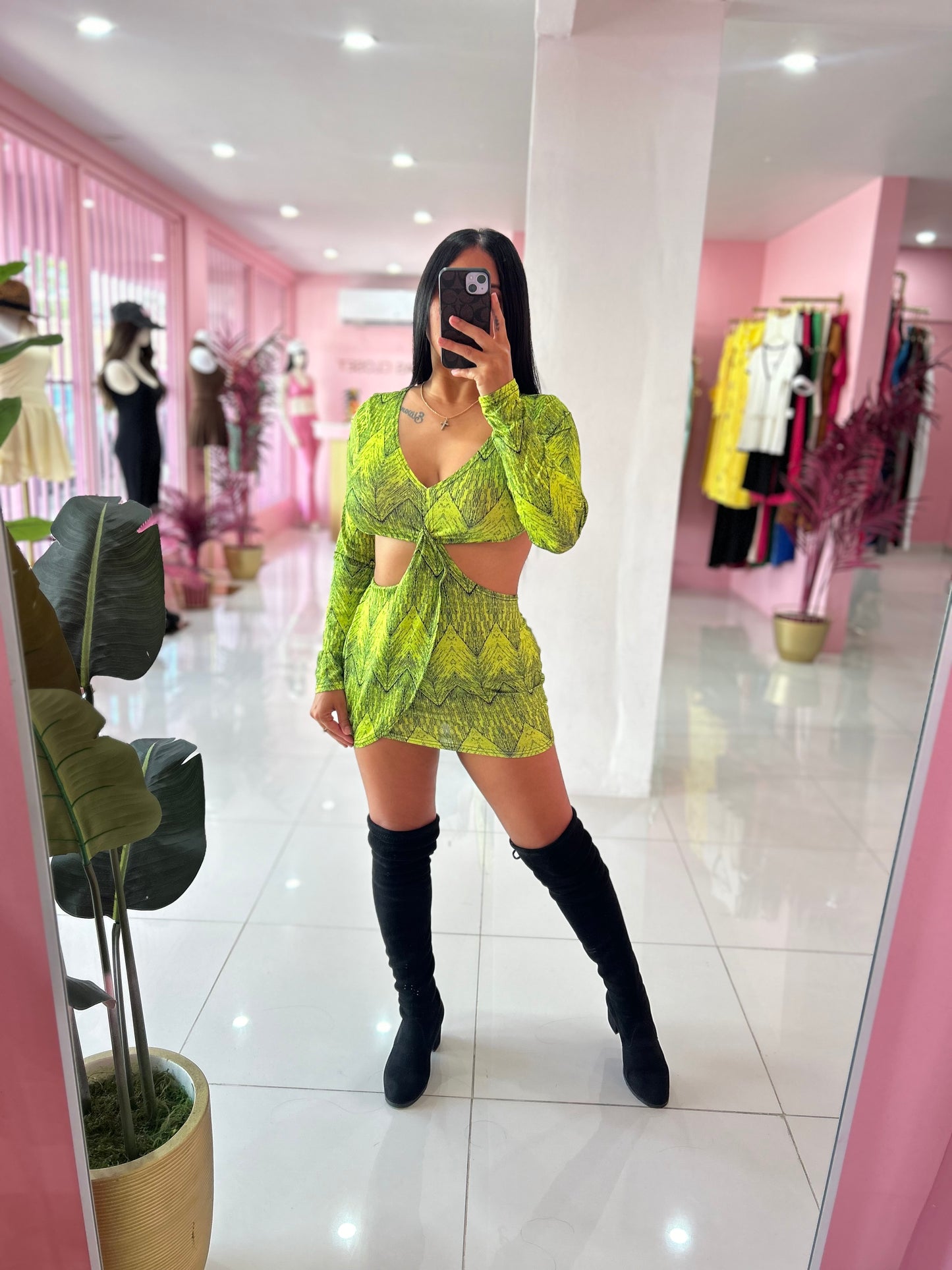 Green Néon Dress (Medium)