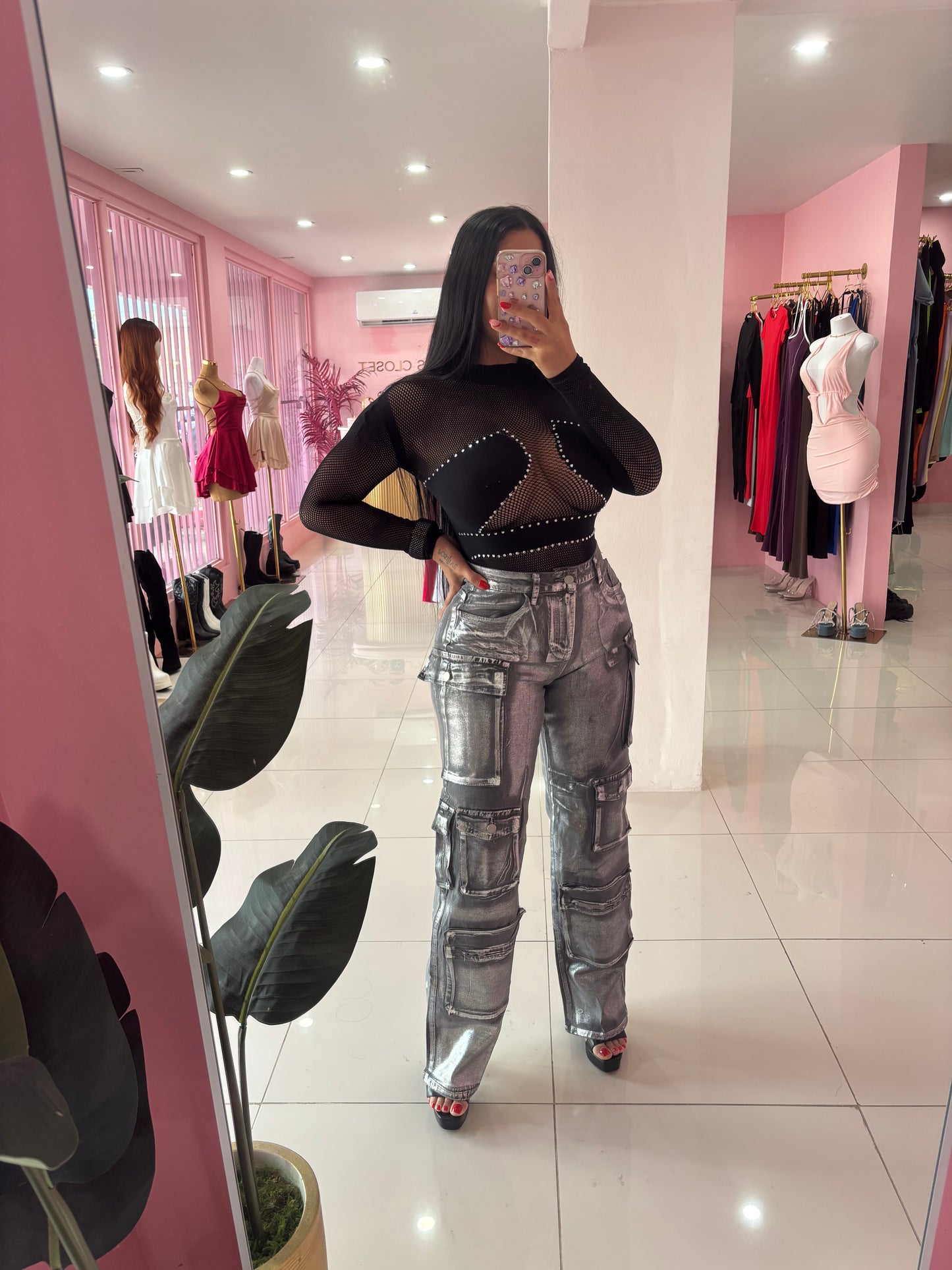 Bodysuit OS rhinestone