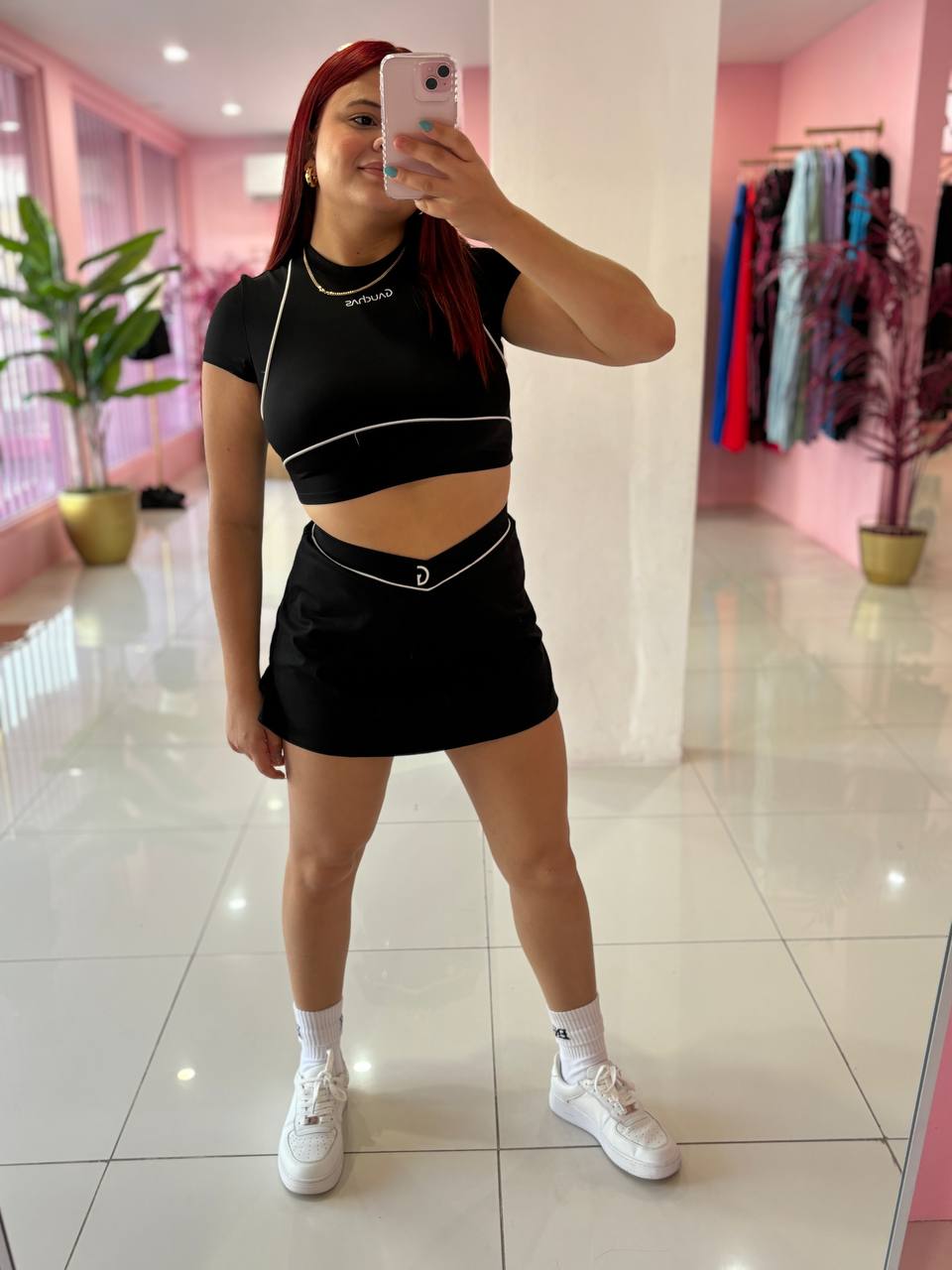 Crop skort set