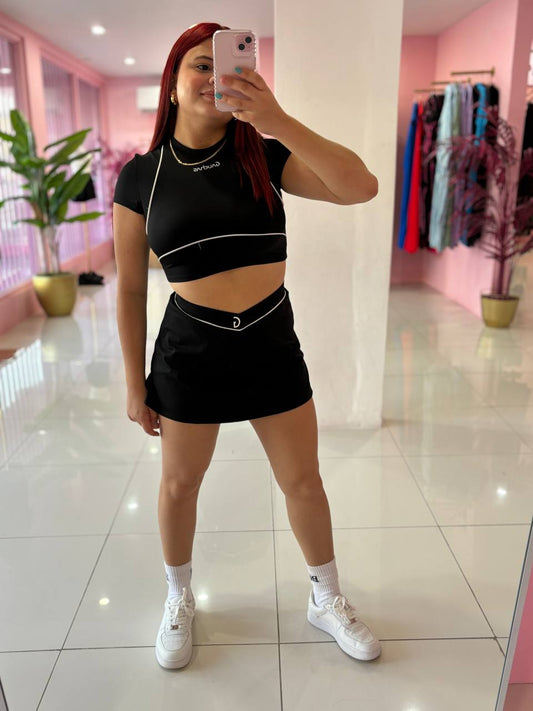 Crop skort set