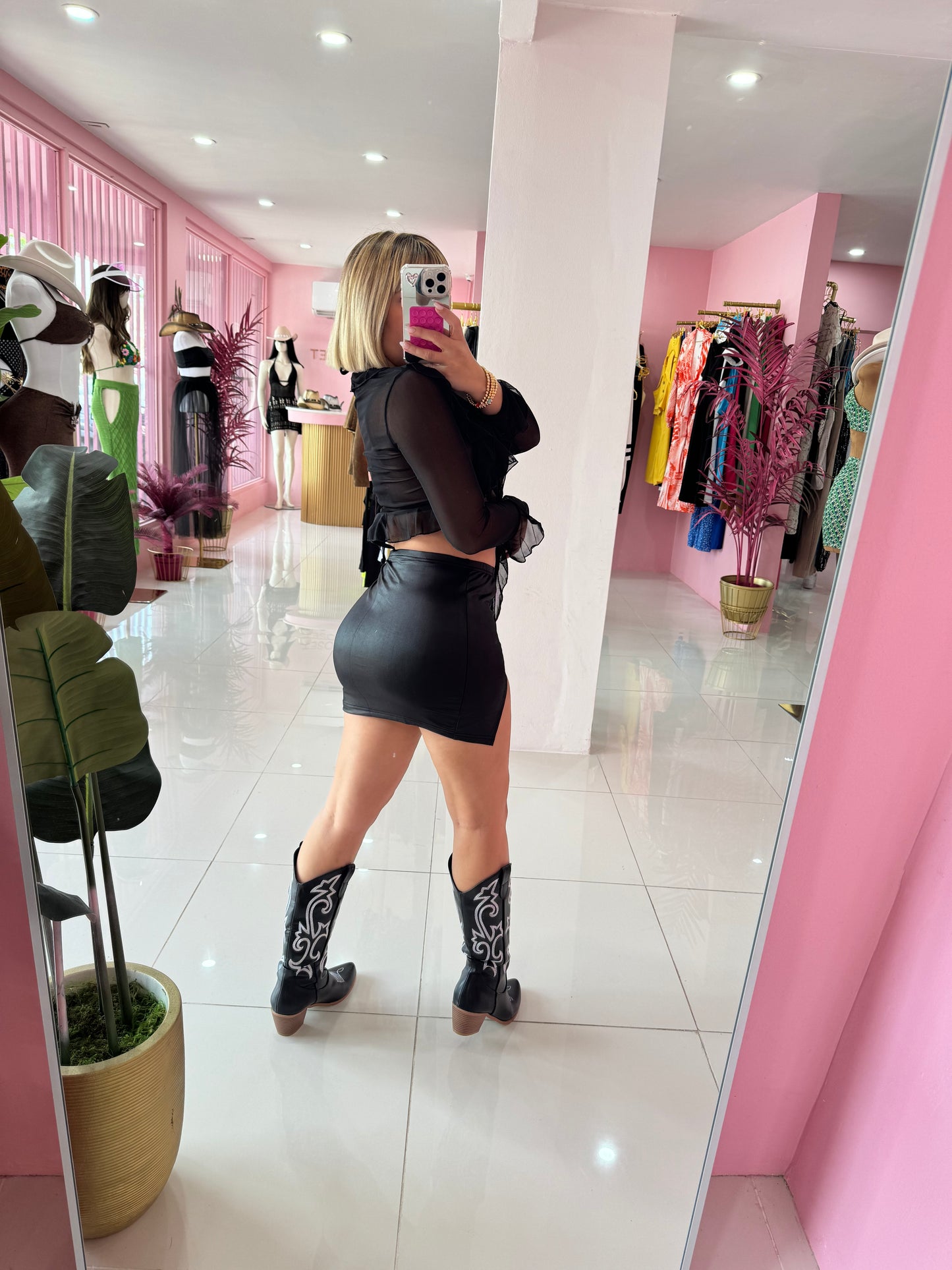 Mini leather skirtn ONLY (LARGE)