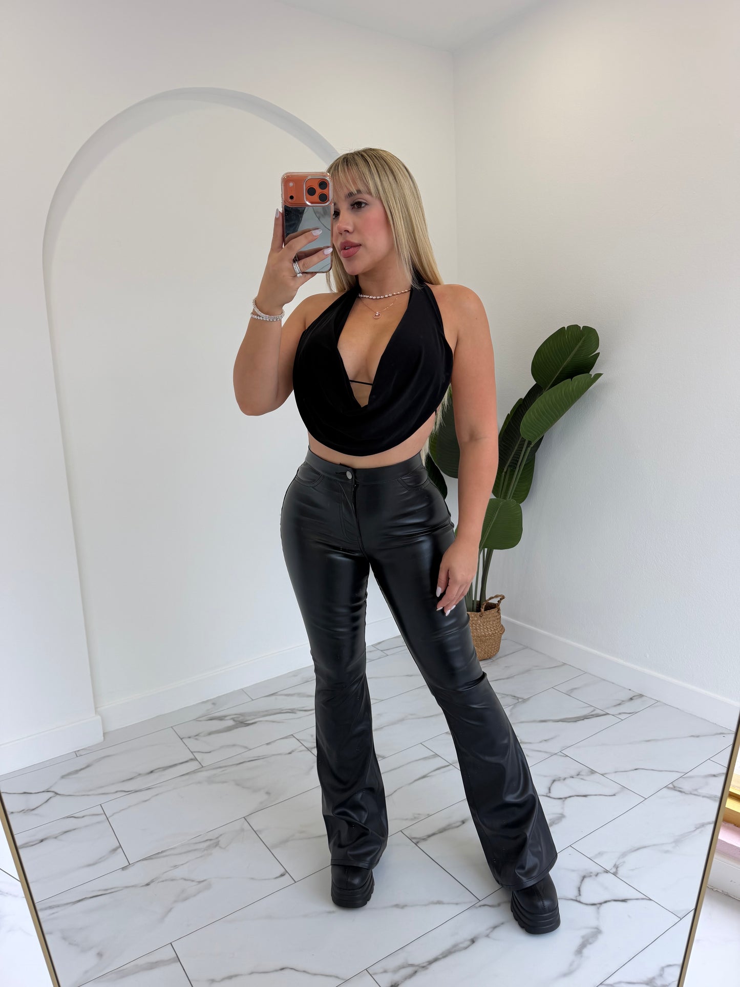 Leather Vibrant Palazzo