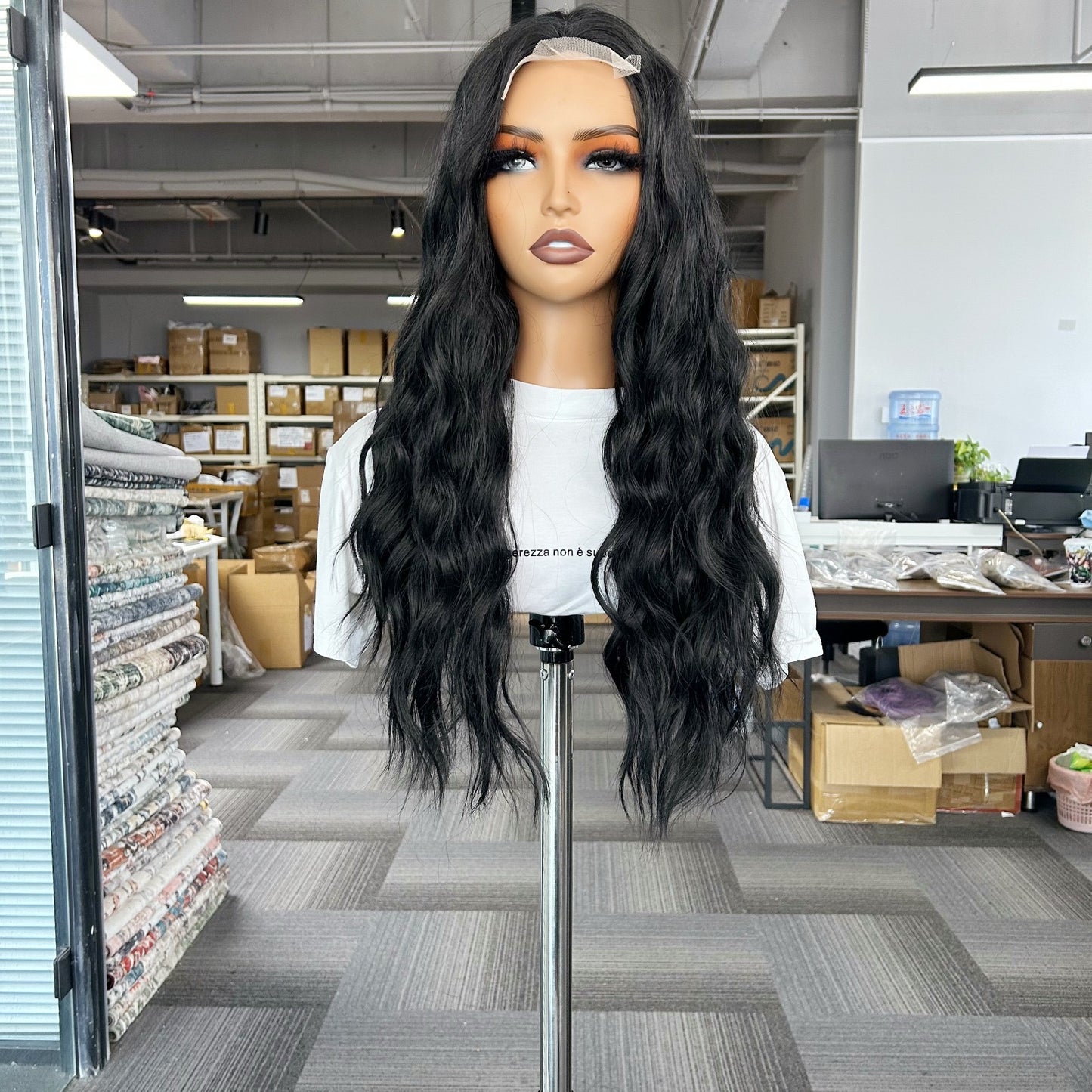 Lace front flequillo waves