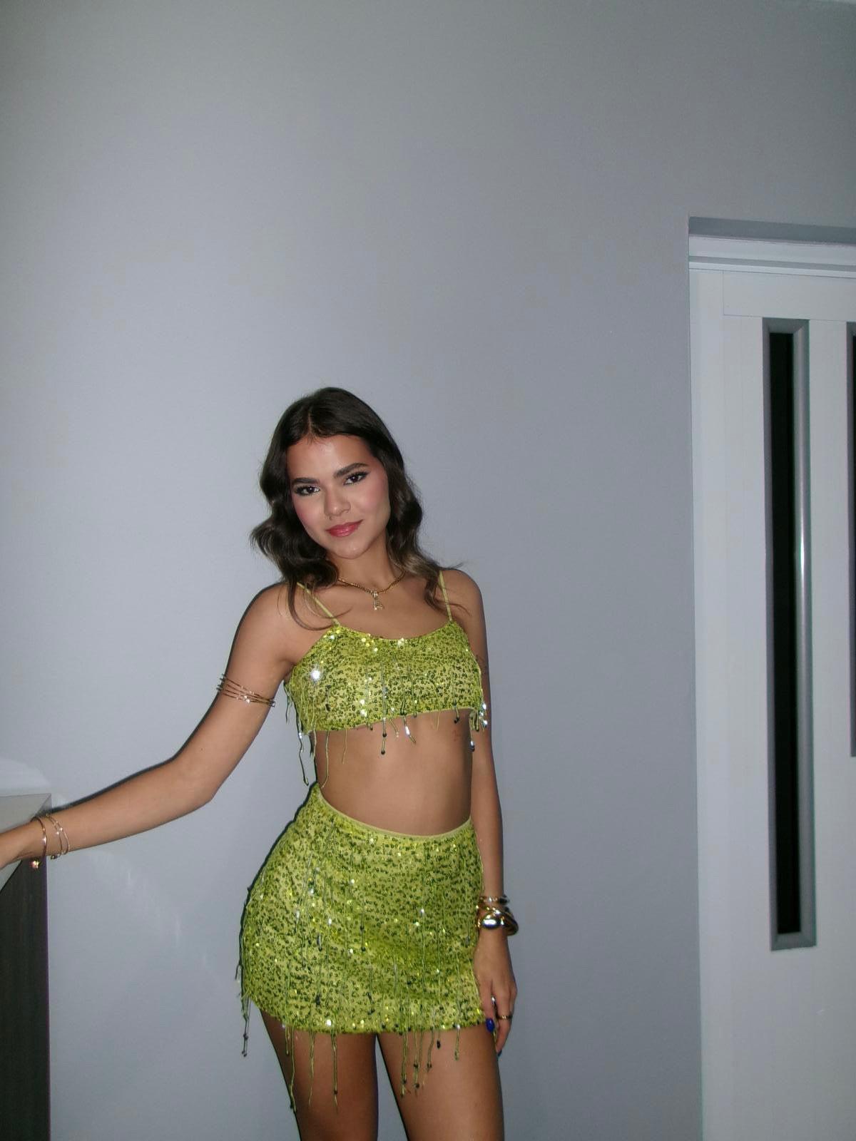 Green Sequins set
