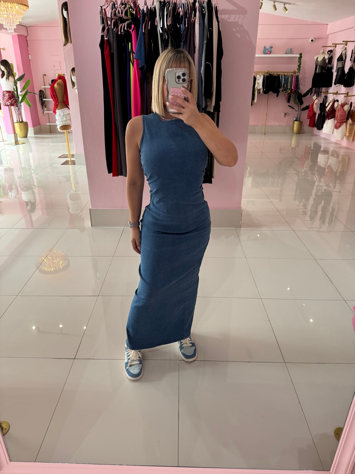 Denim Maxi dress
