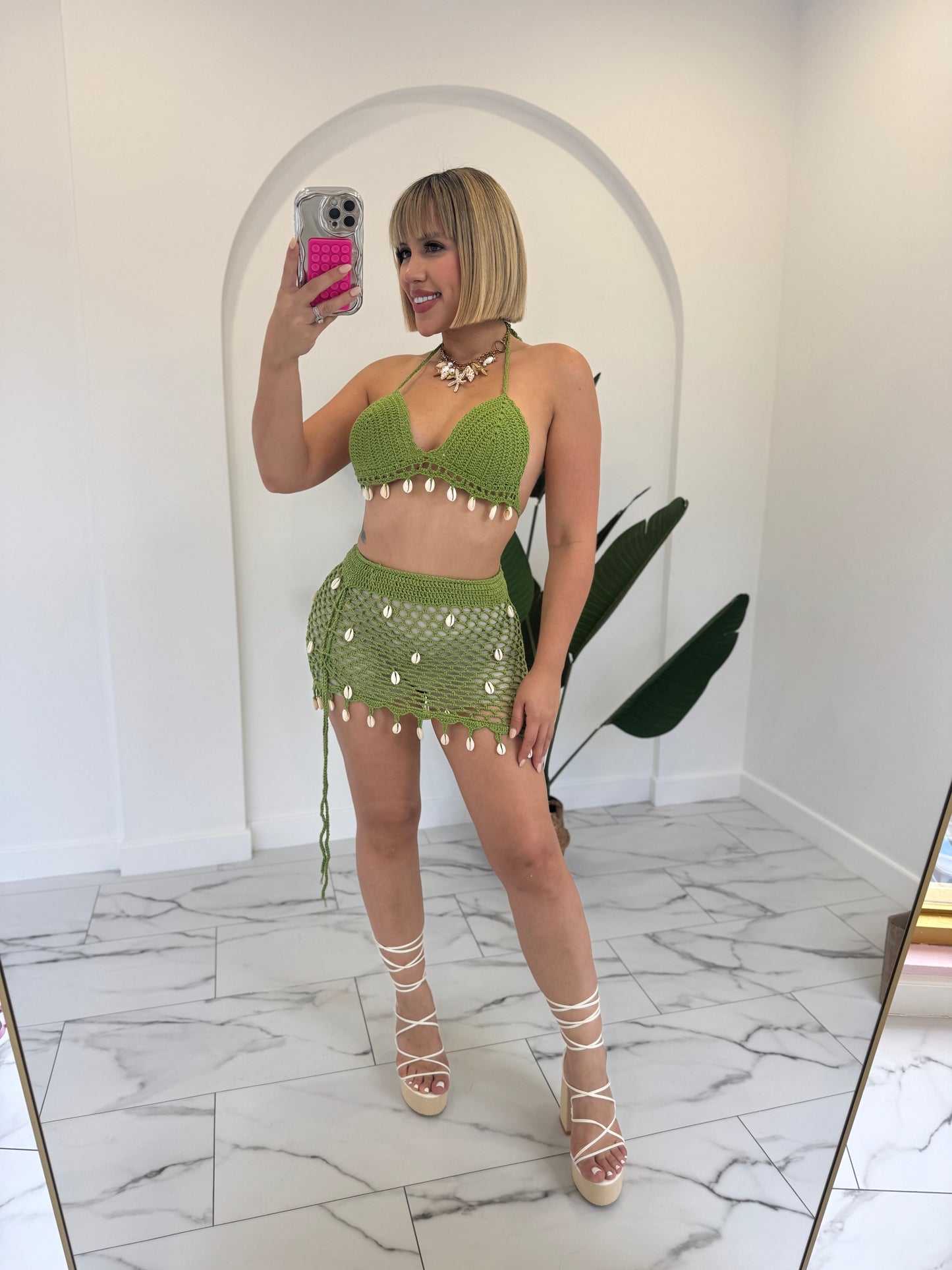 Crochet green 3pcs set