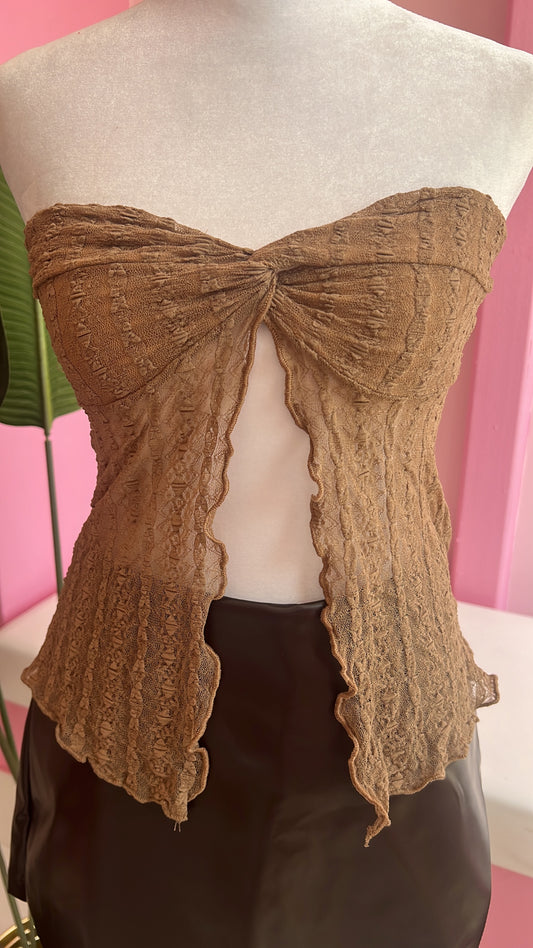 Strapless isla top