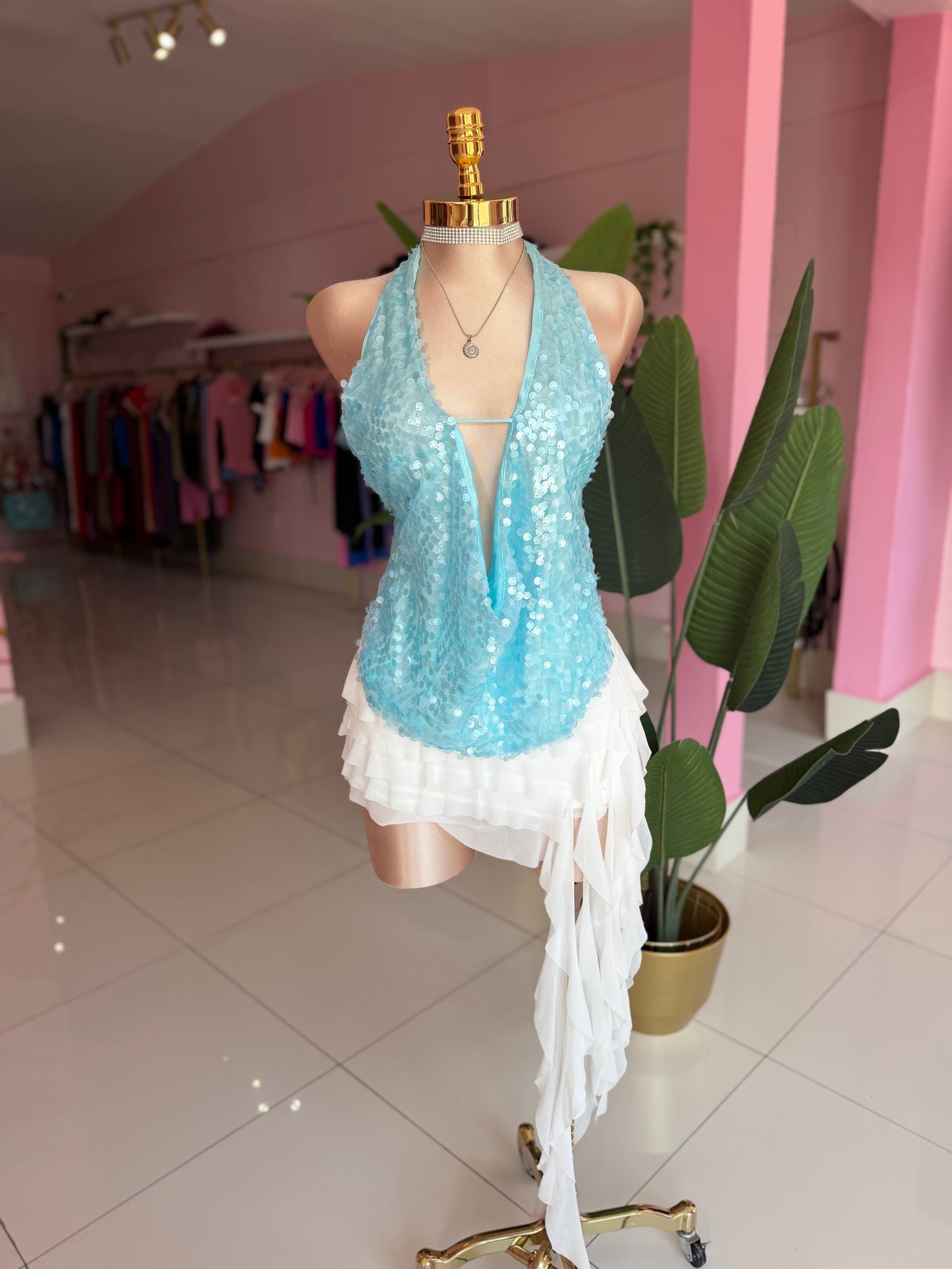 Sequins Colors halter top