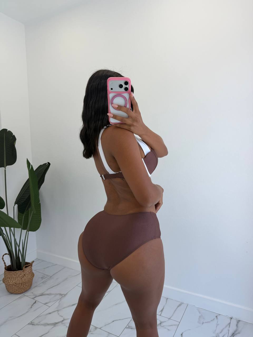 Brown shell bikini