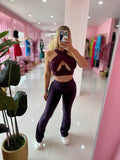 Legging Violeta fruncido