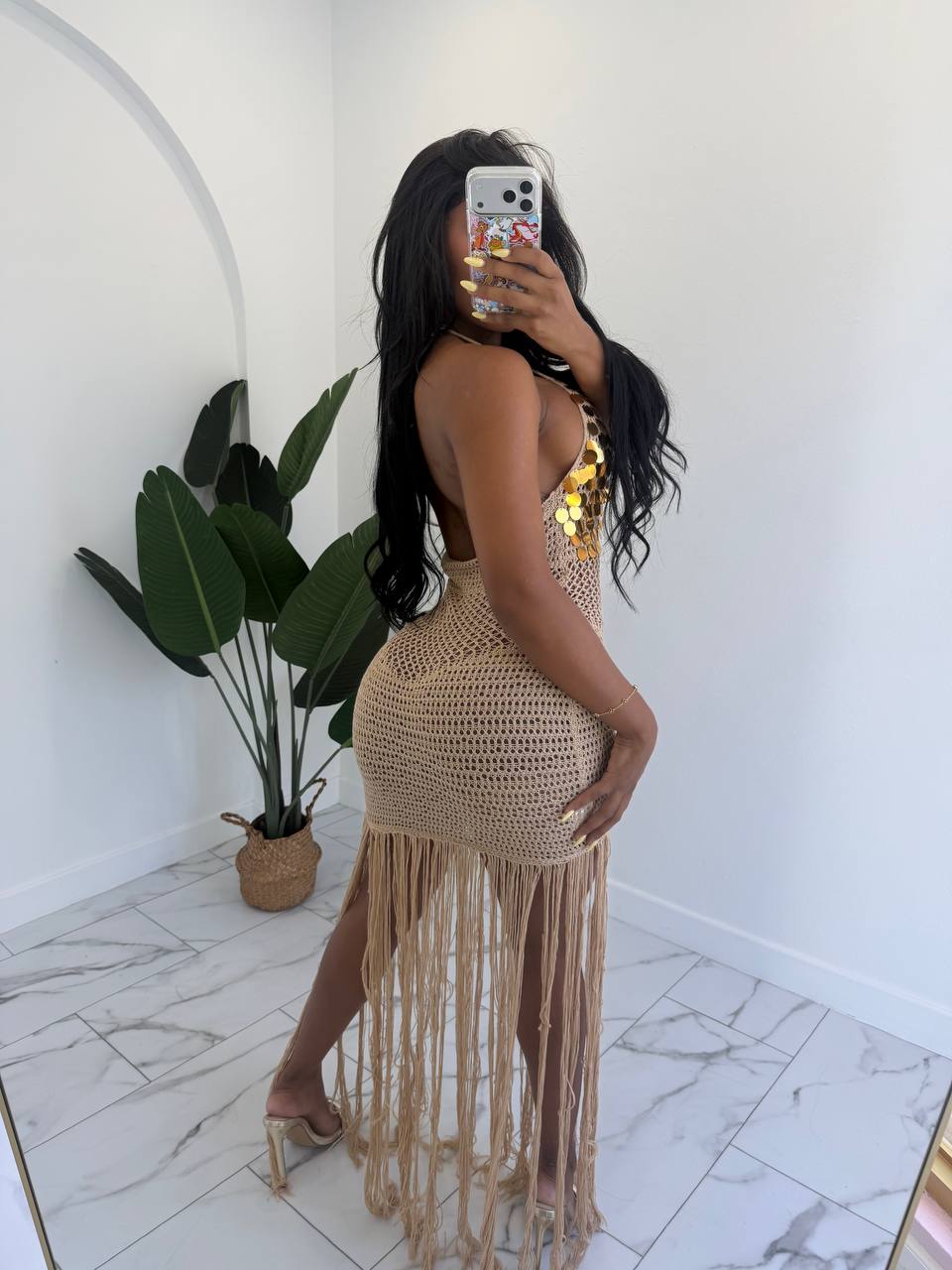 Crochet maxi dress