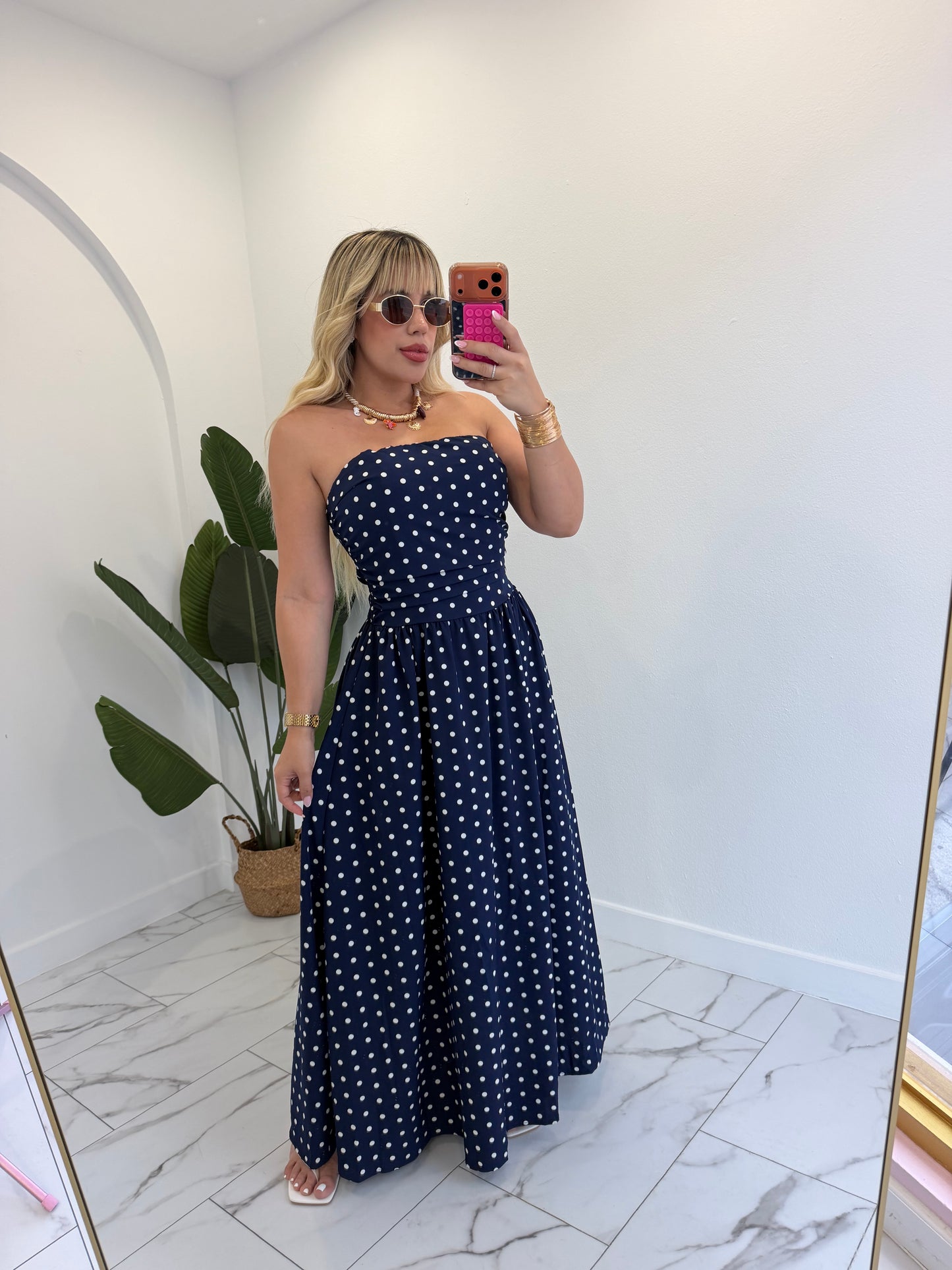 Maxi dot dress