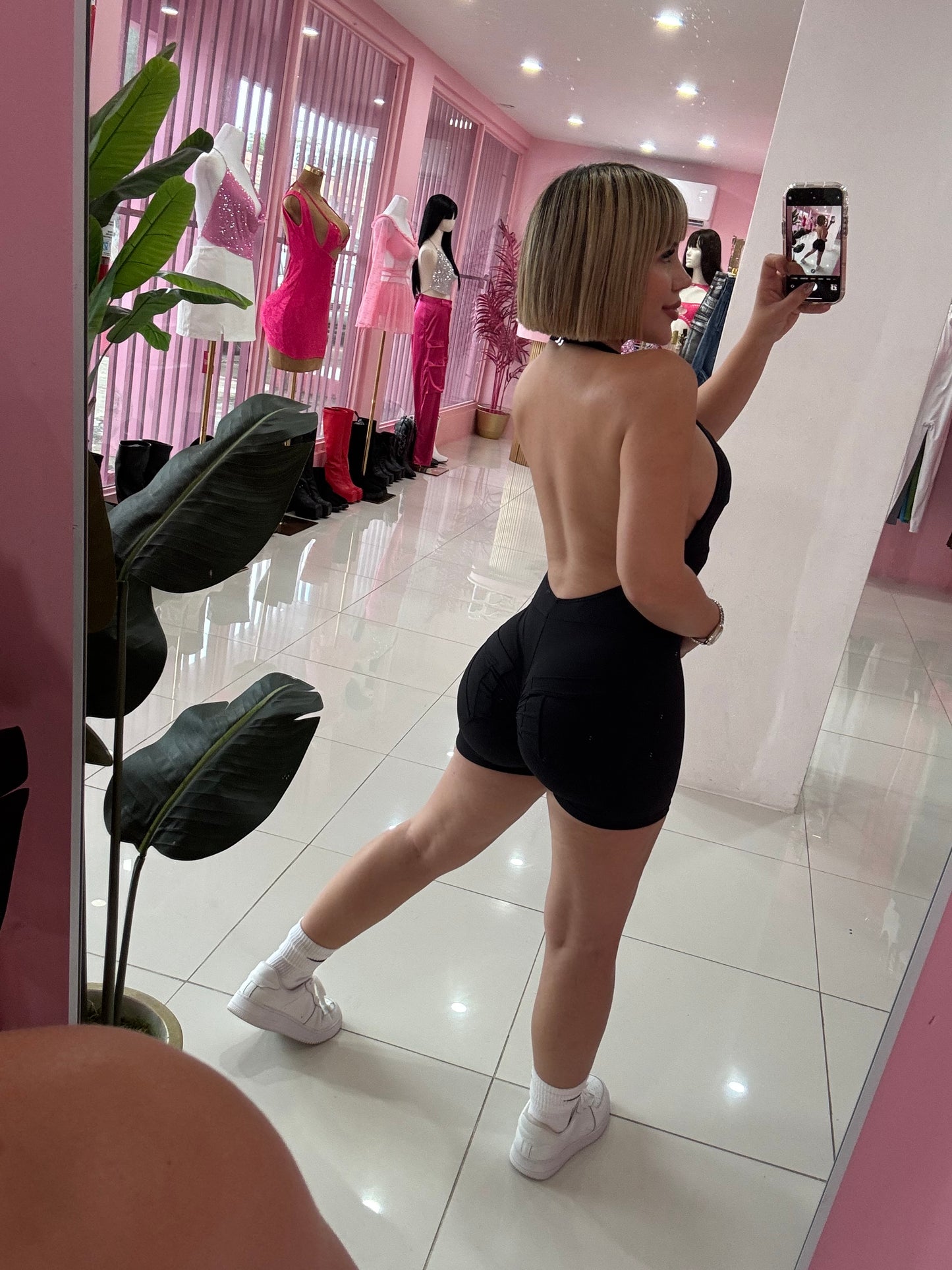 Halter Bolsillos Romper sport