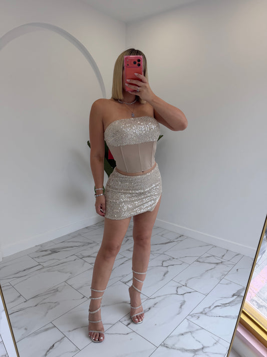 Nude Sequins Set