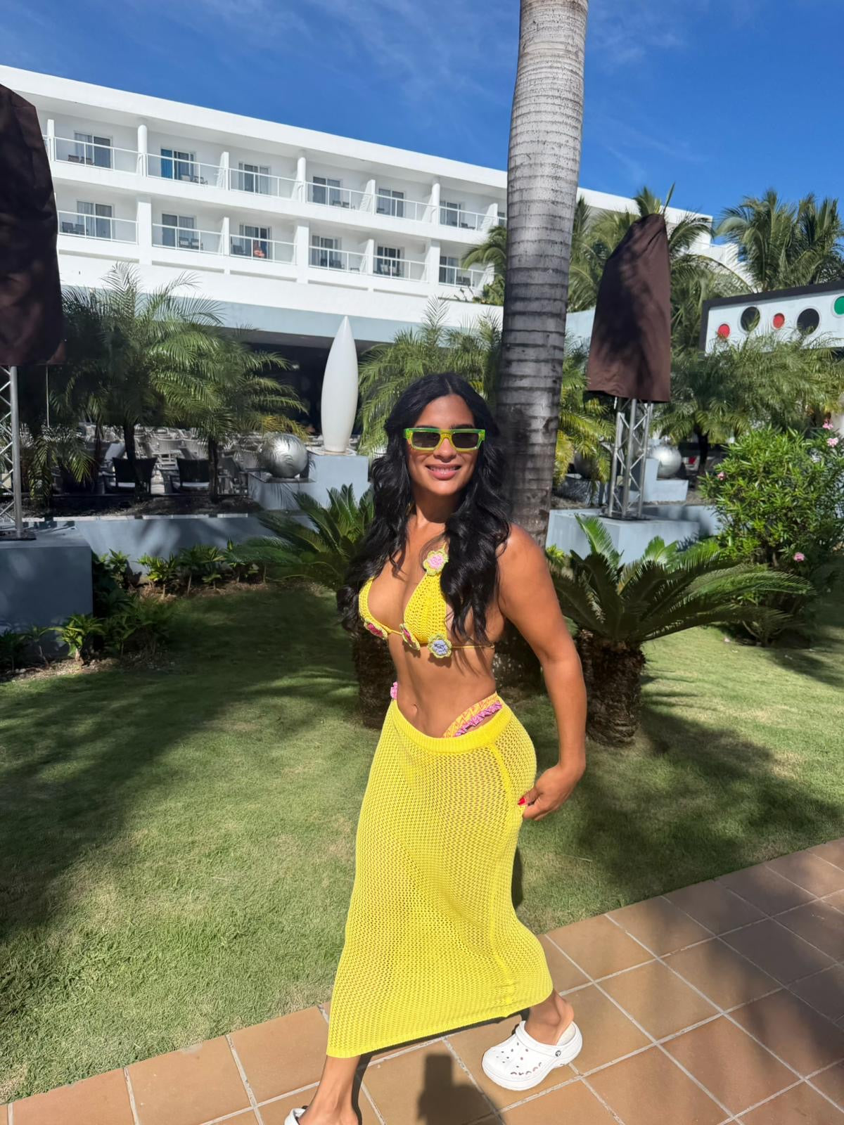 Flower Crochet Maxi set
