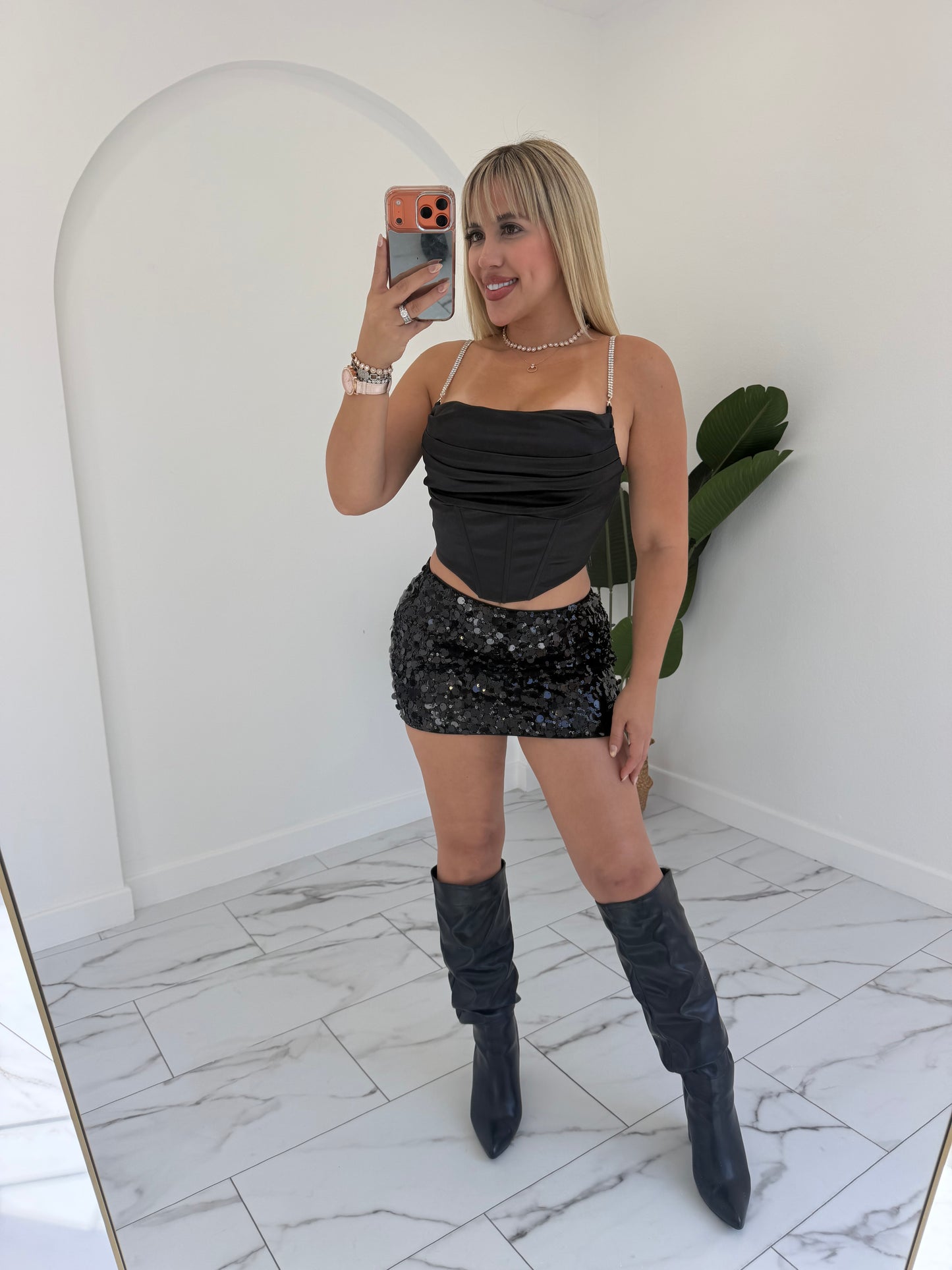 Sequins mini skirt LA