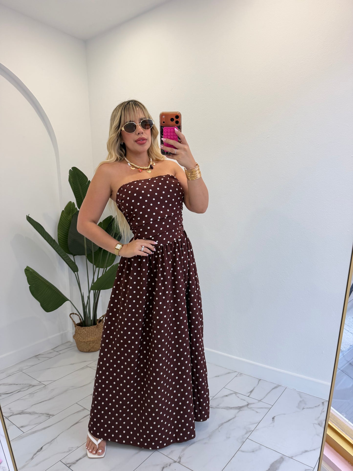 Maxi dot dress