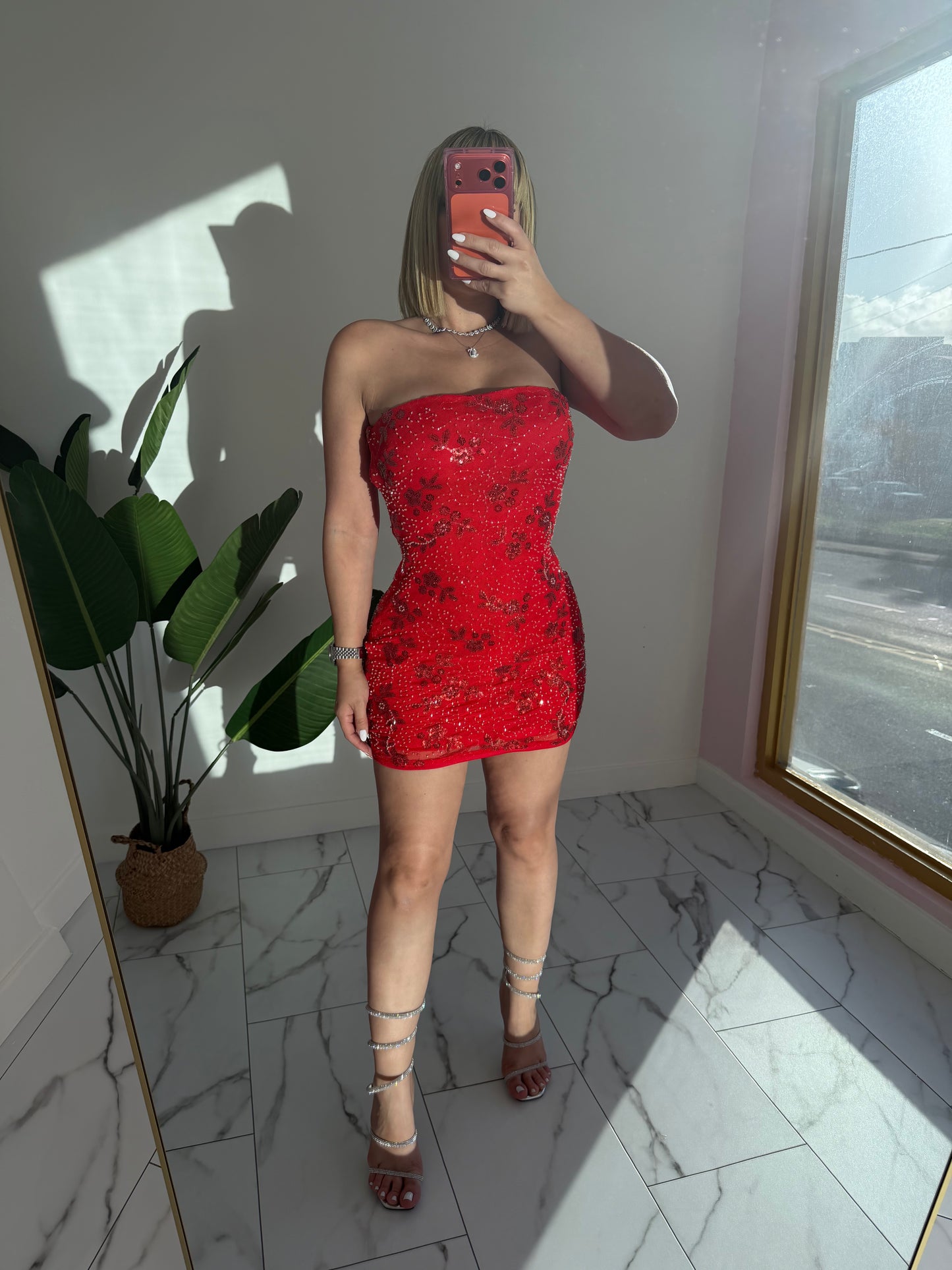 Fancy strapless dress