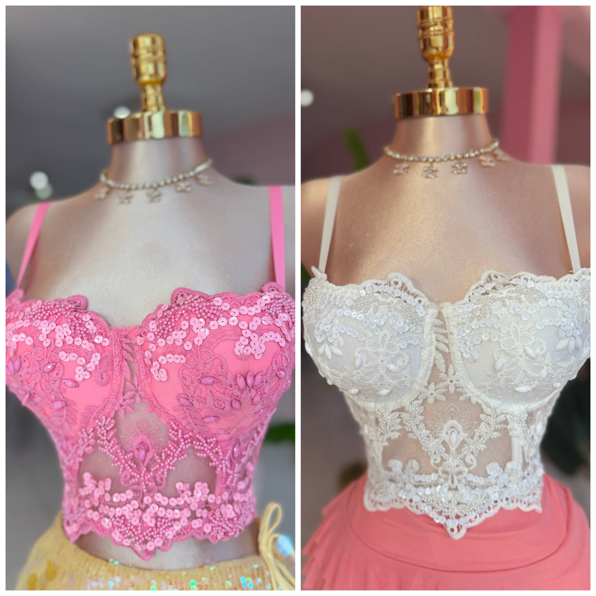 Fancy crop corset