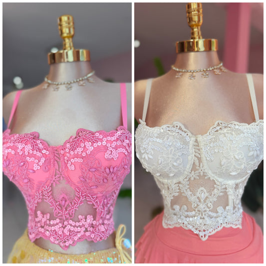 Fancy crop corset