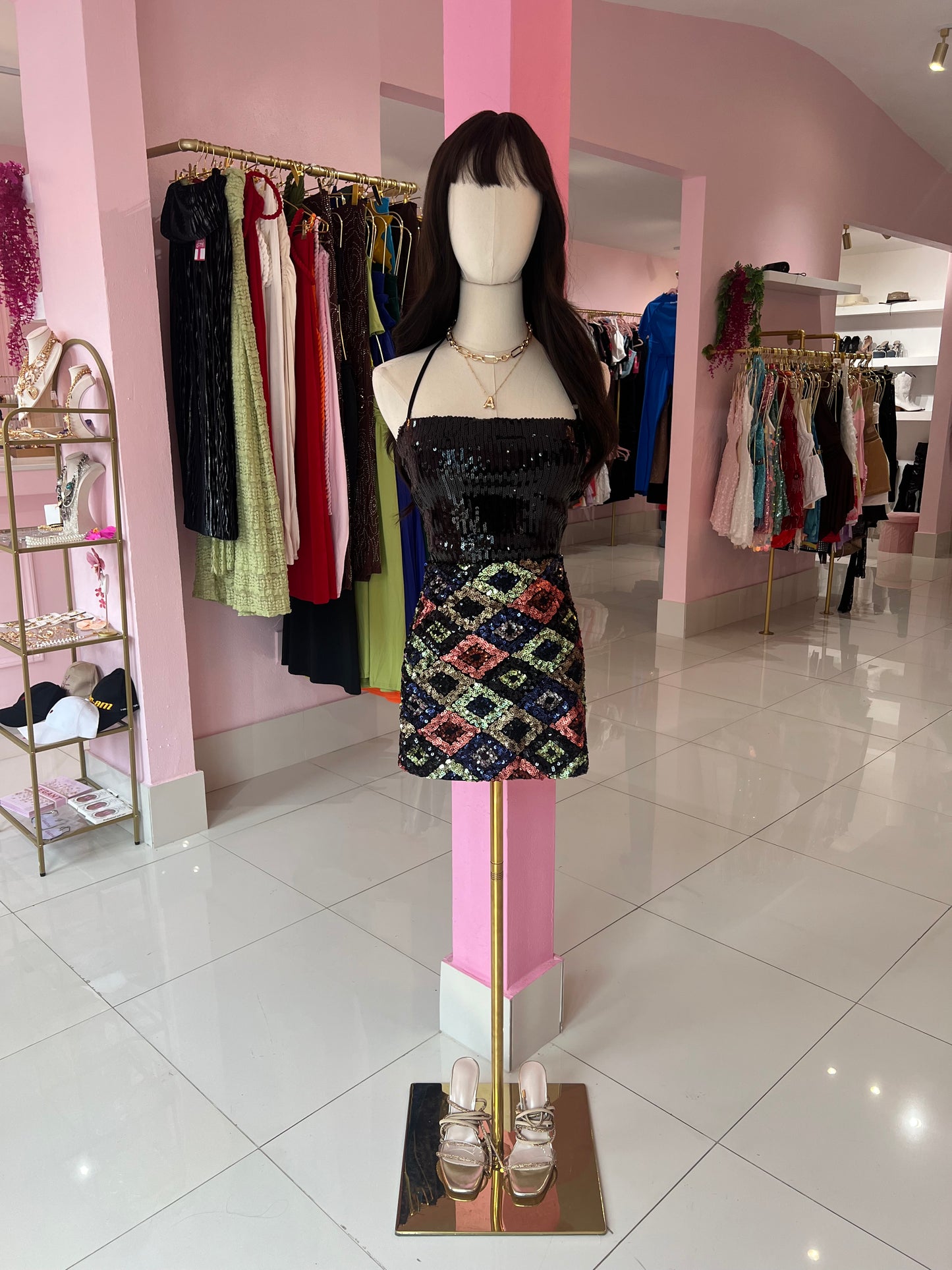 Strapless Sequins Top