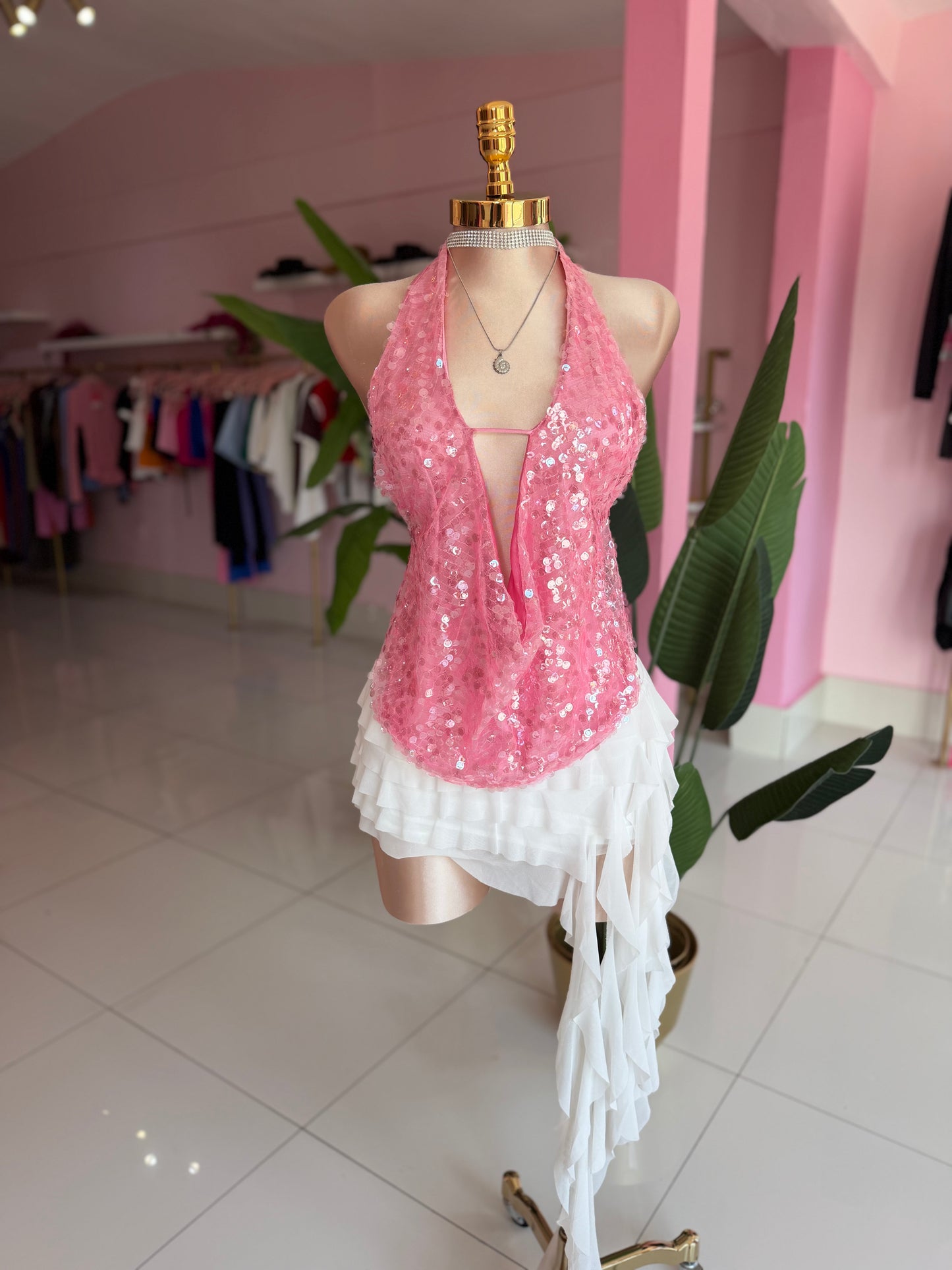 Sequins Colors halter top