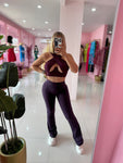 Legging Violeta fruncido