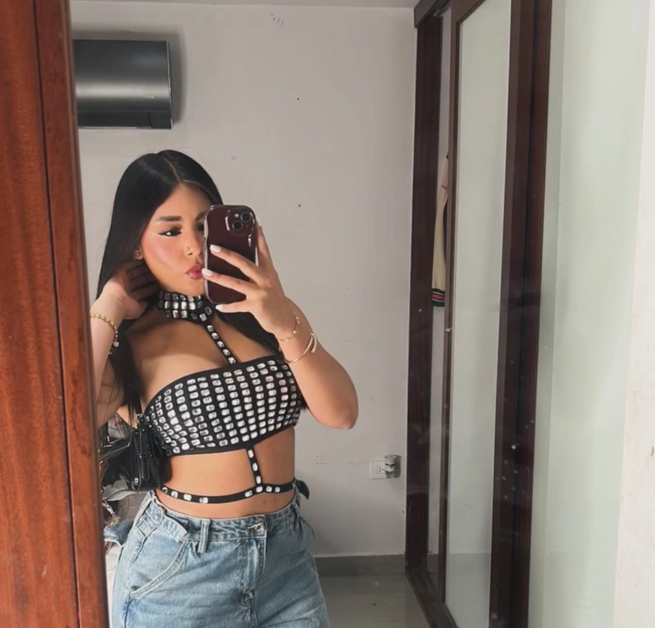 Bad Btch Rhinestone Top