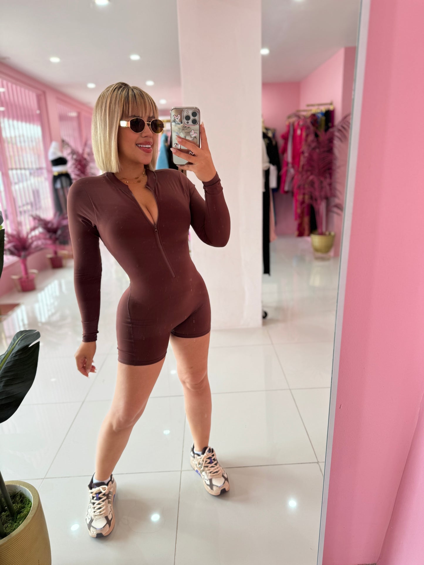Romper Espalda Descubierta (Zipper) Manga Larga sport