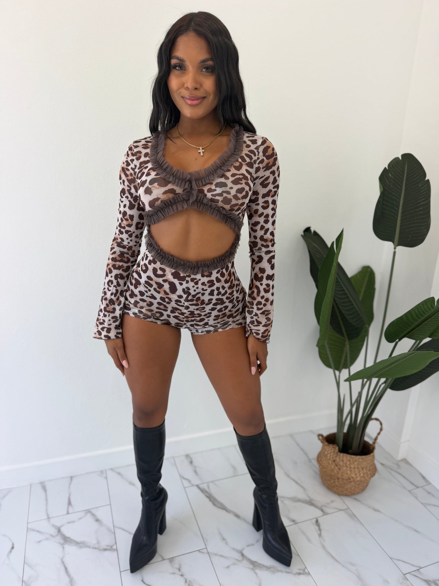 Cheetah Romper