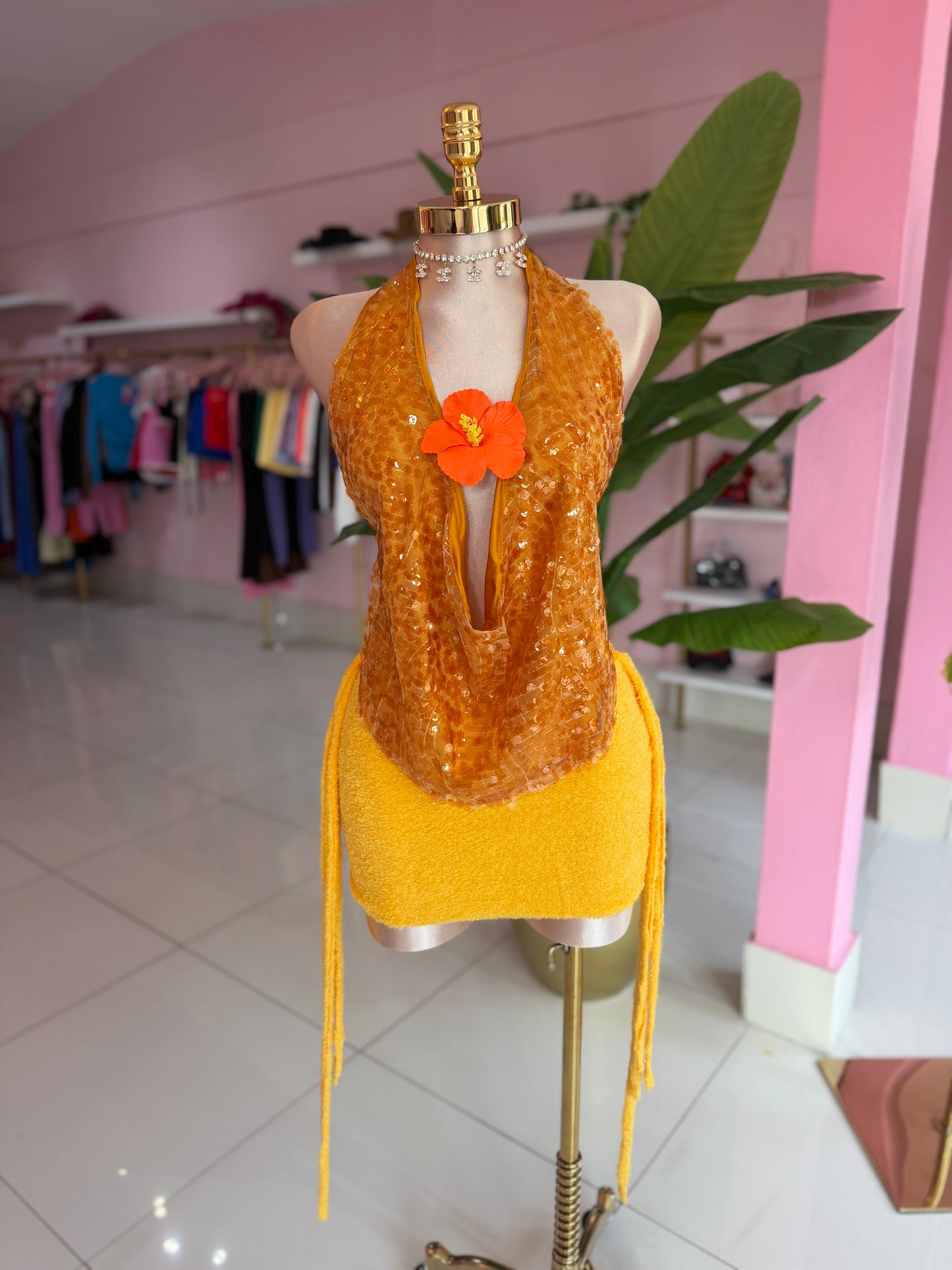 Sequins Colors halter top