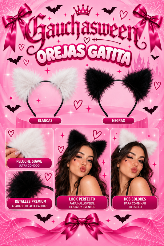 Orejitas Fluffy Cat (Disfraz)