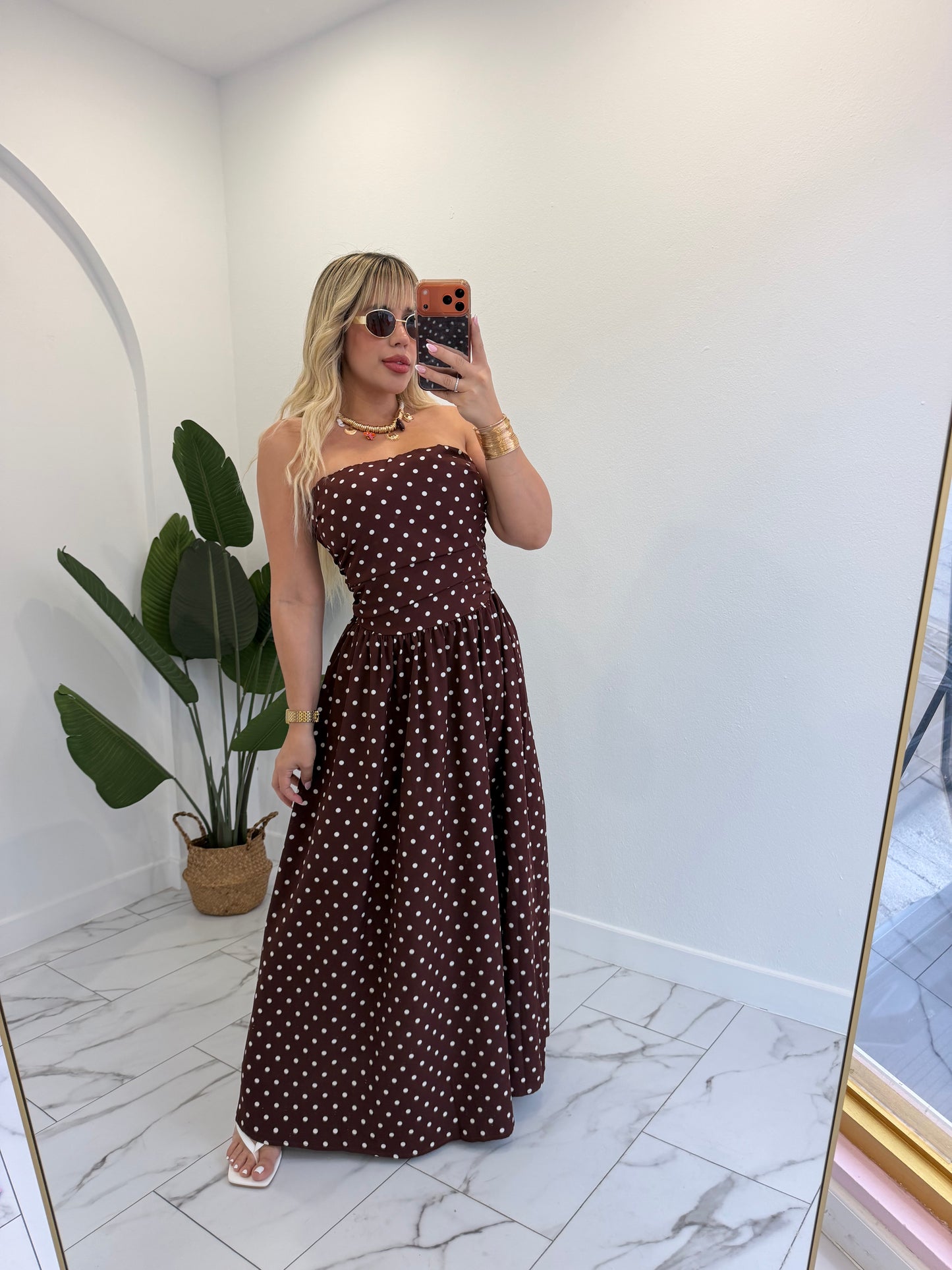 Maxi dot dress