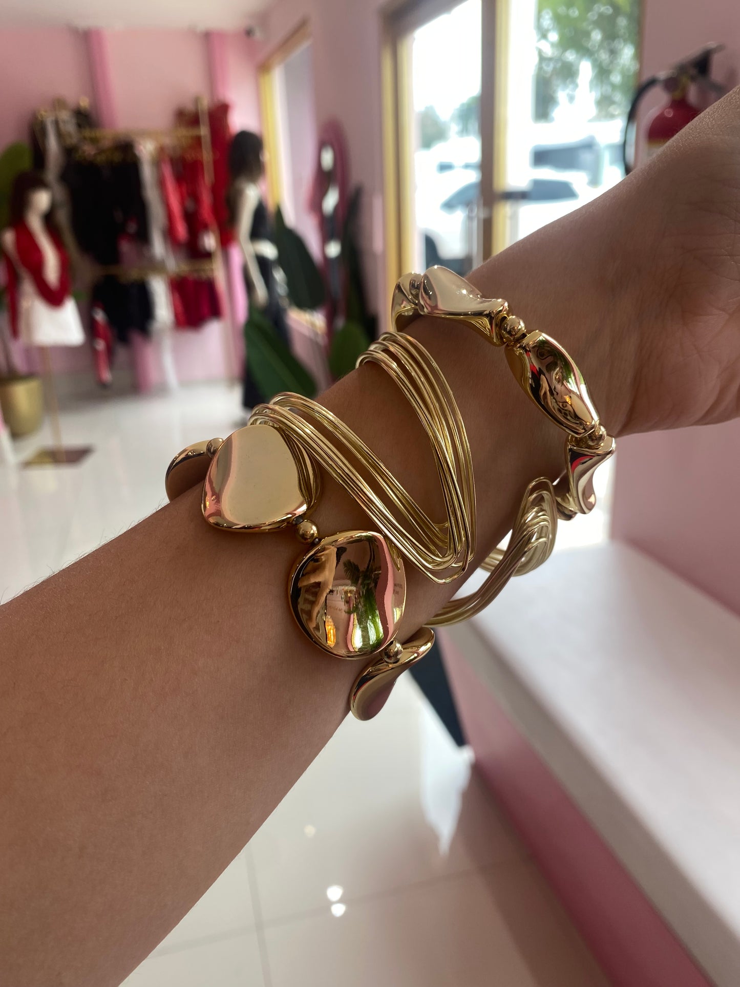 Golden chic pulseras