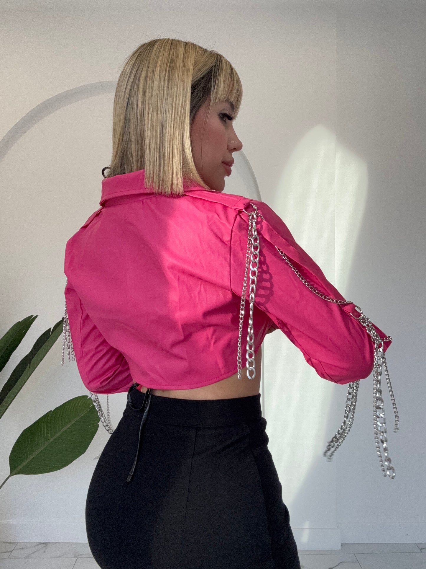 Jacket Leather Pink