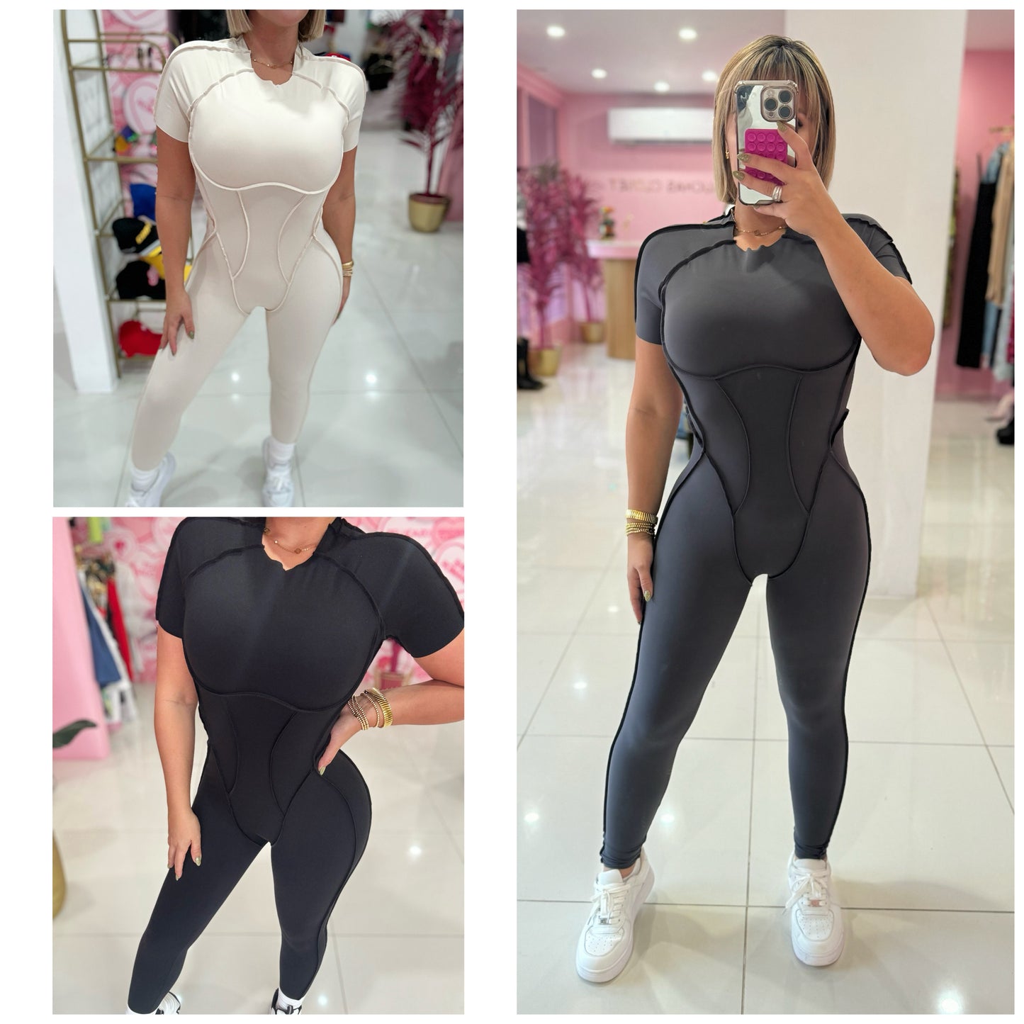 Wonder Tshirt Skinny Jumpsuit (Espalda Descubierta)