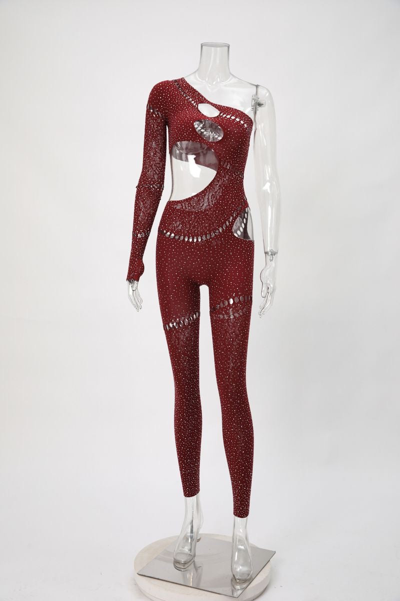 OS Sexy Rhinestone Jumpsuit