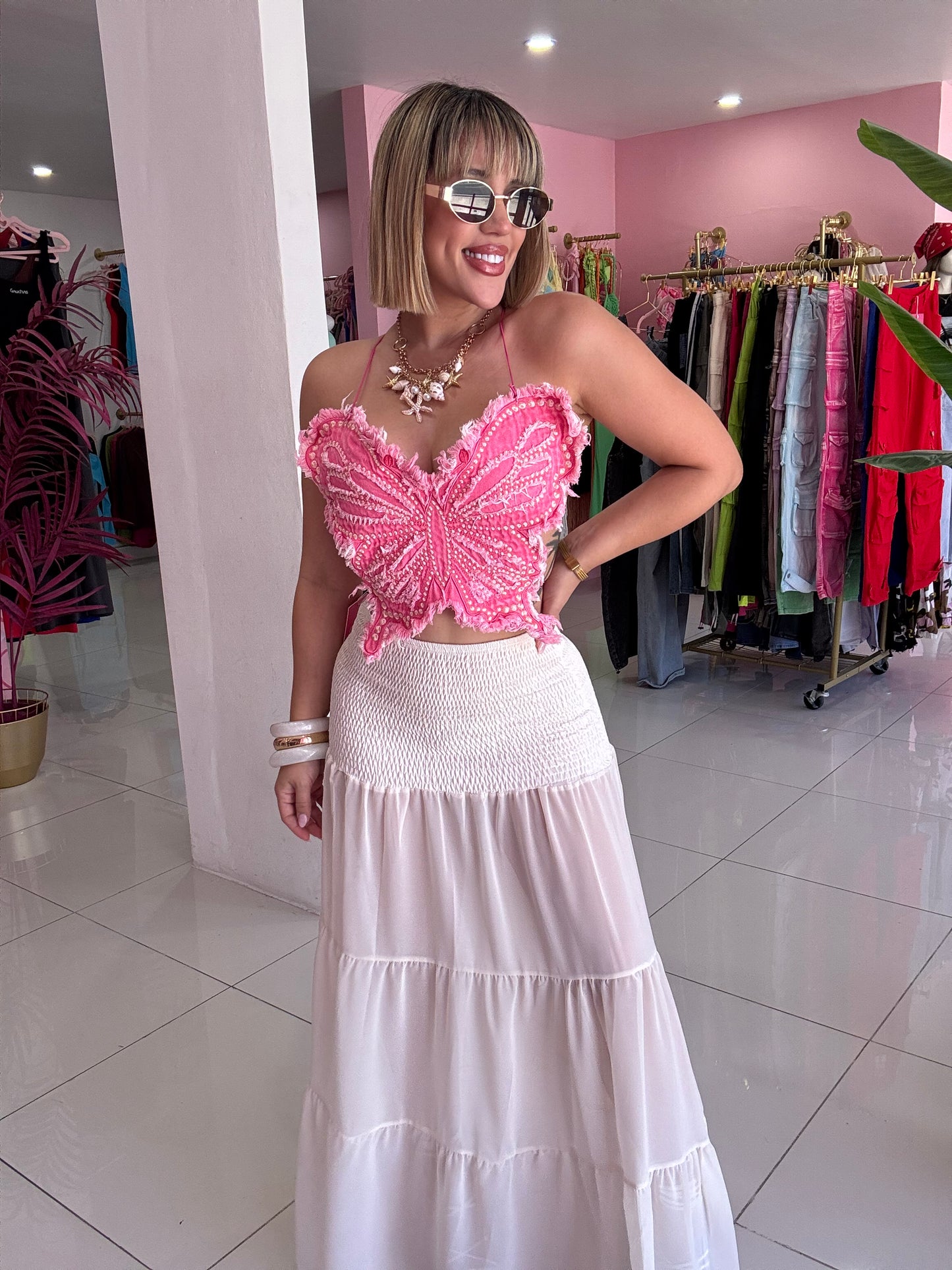 Mariposa Pink Top