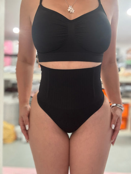 Panty Faja Thong Textura (alta compresión)