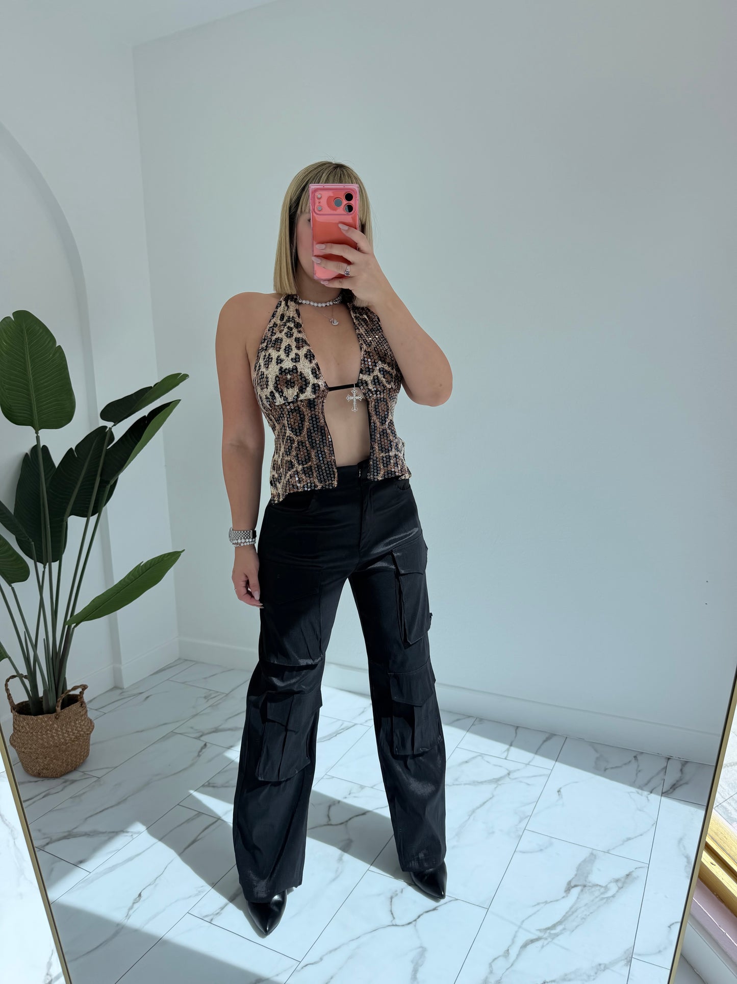 Leopard cruz Sequins