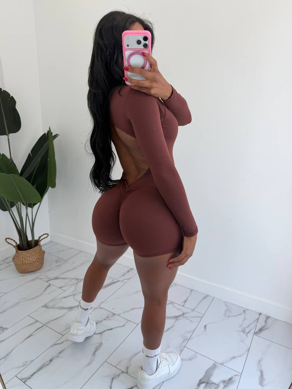 Romper Espalda Descubierta (Zipper) Manga Larga sport