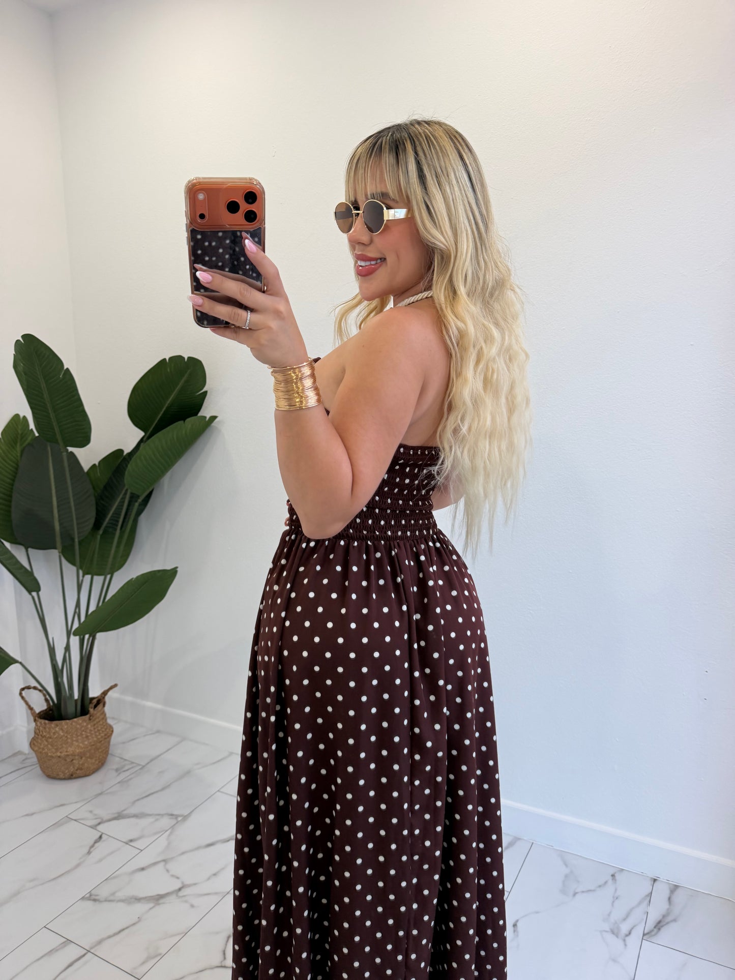 Maxi dot dress