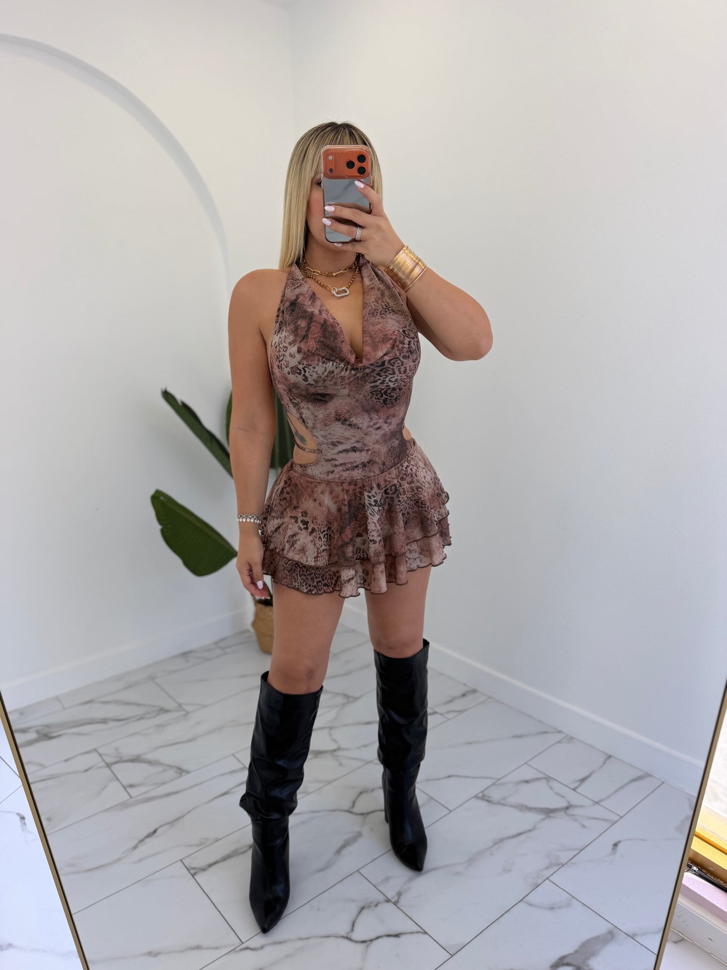 Petite Leopard dress