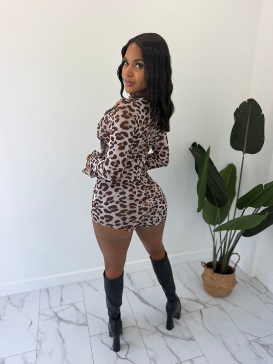 Cheetah Romper