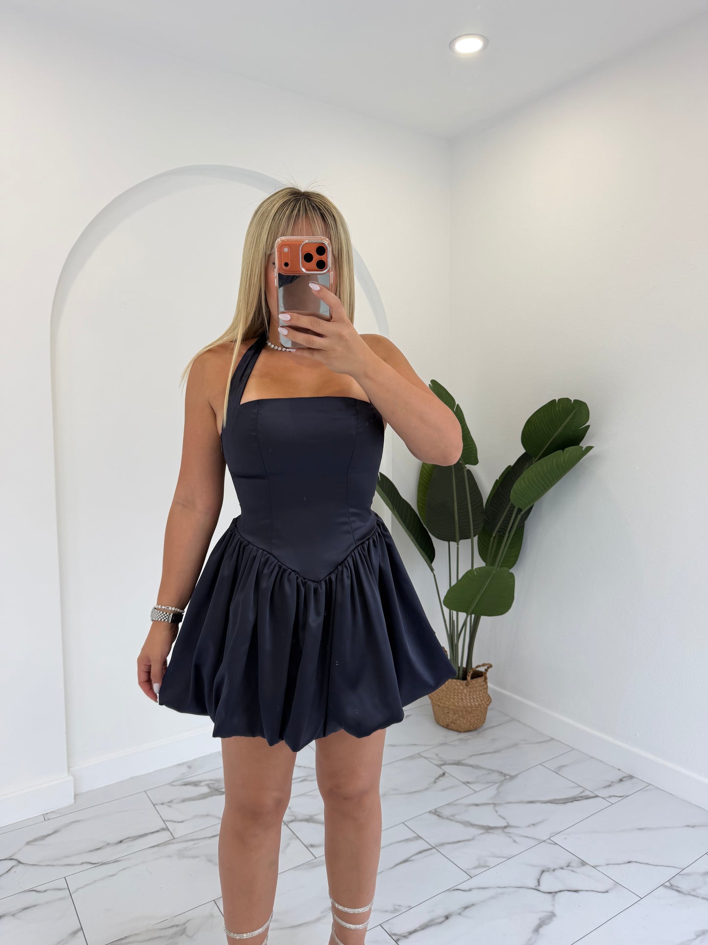 Bubble Satin Dress