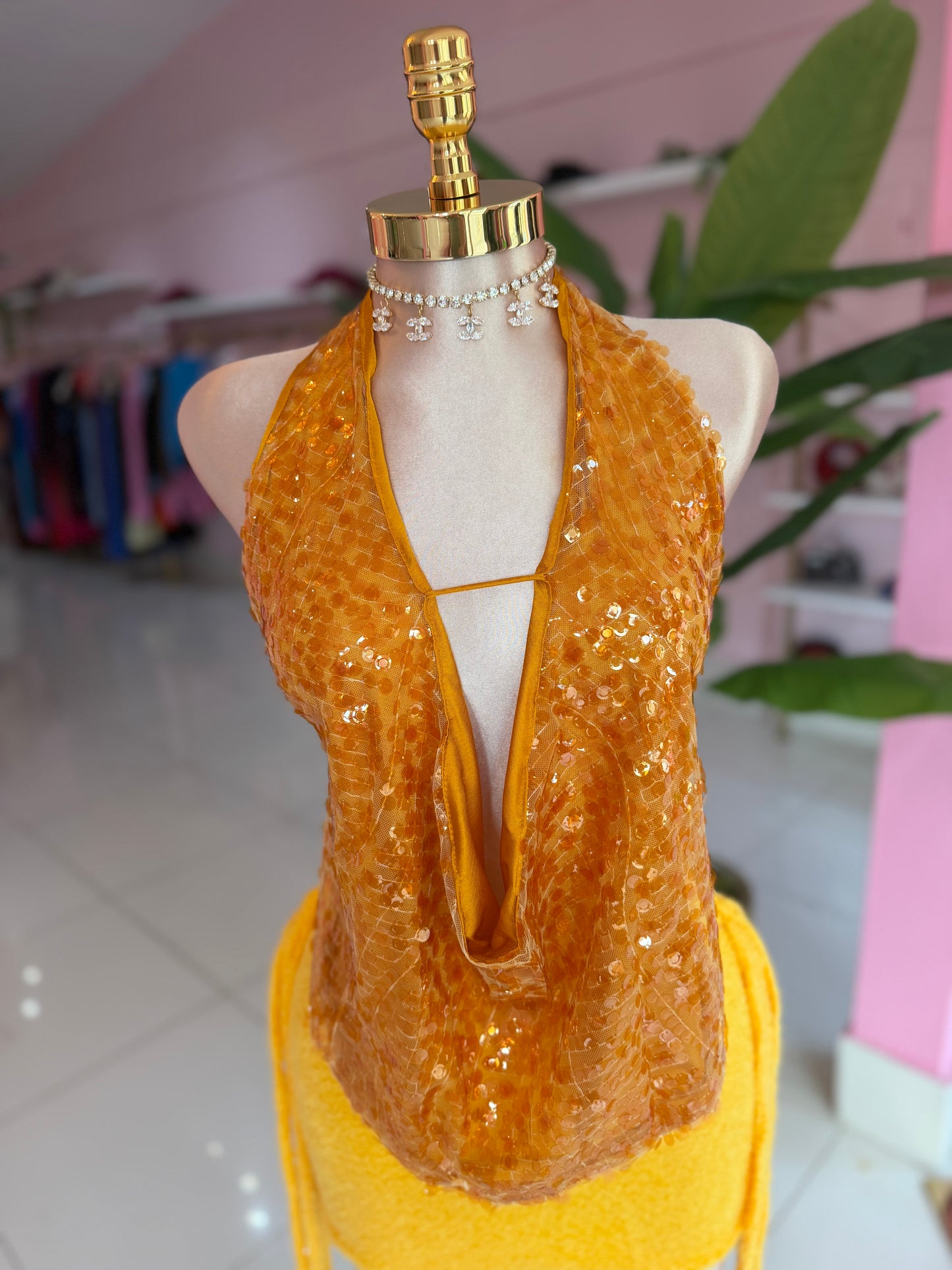 Sequins Colors halter top