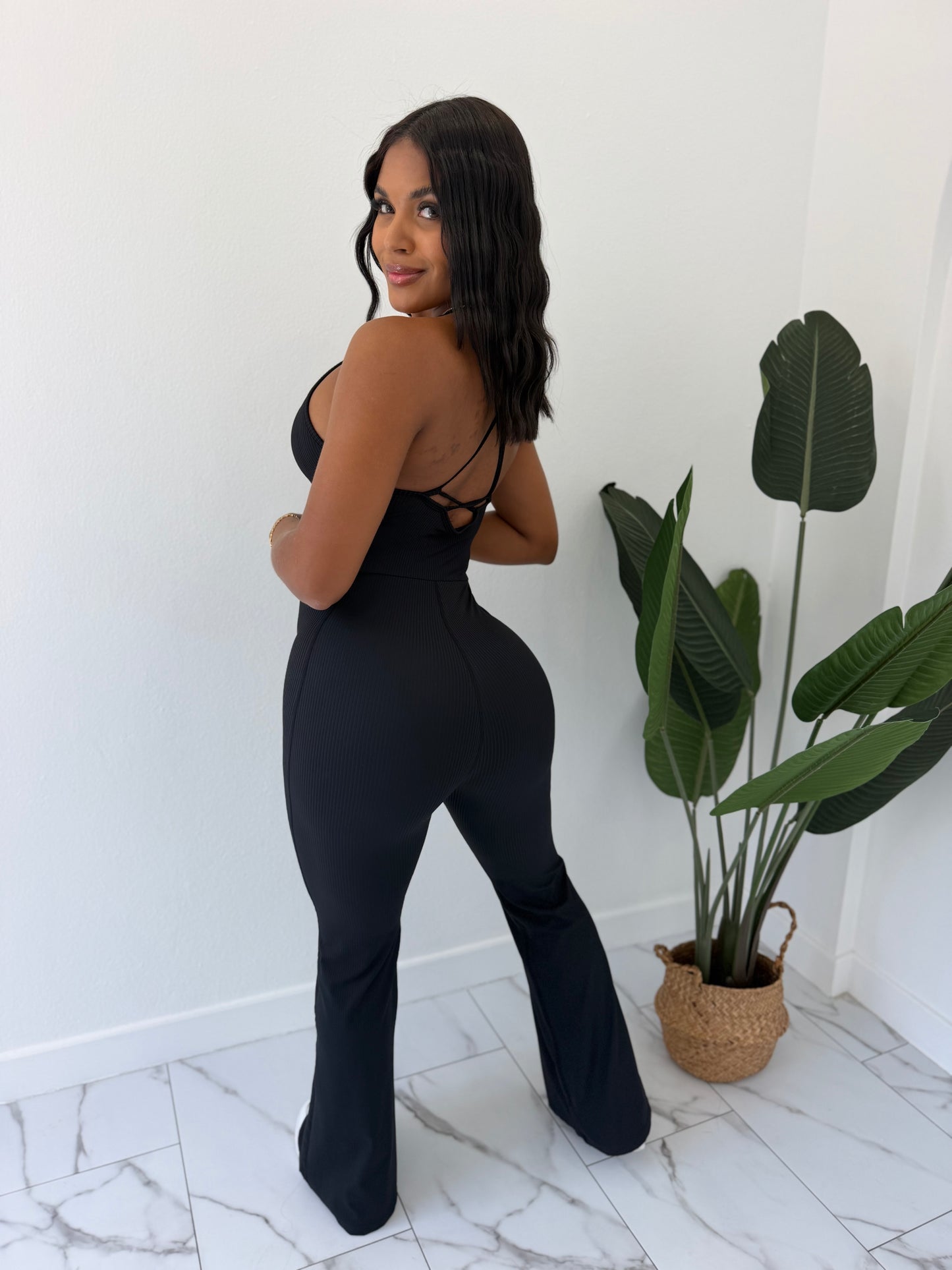 Textura palazzo jumpsuit