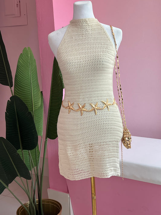 Halter crochet dress